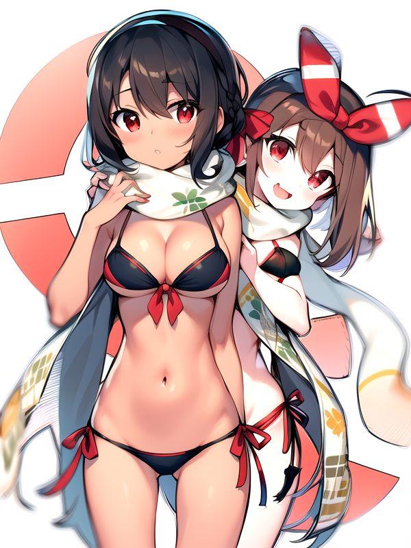 ai_generated bikini bikini_bottom bikini_top may_(pokemon_oras) swimsuit zinnia_(pokemon)