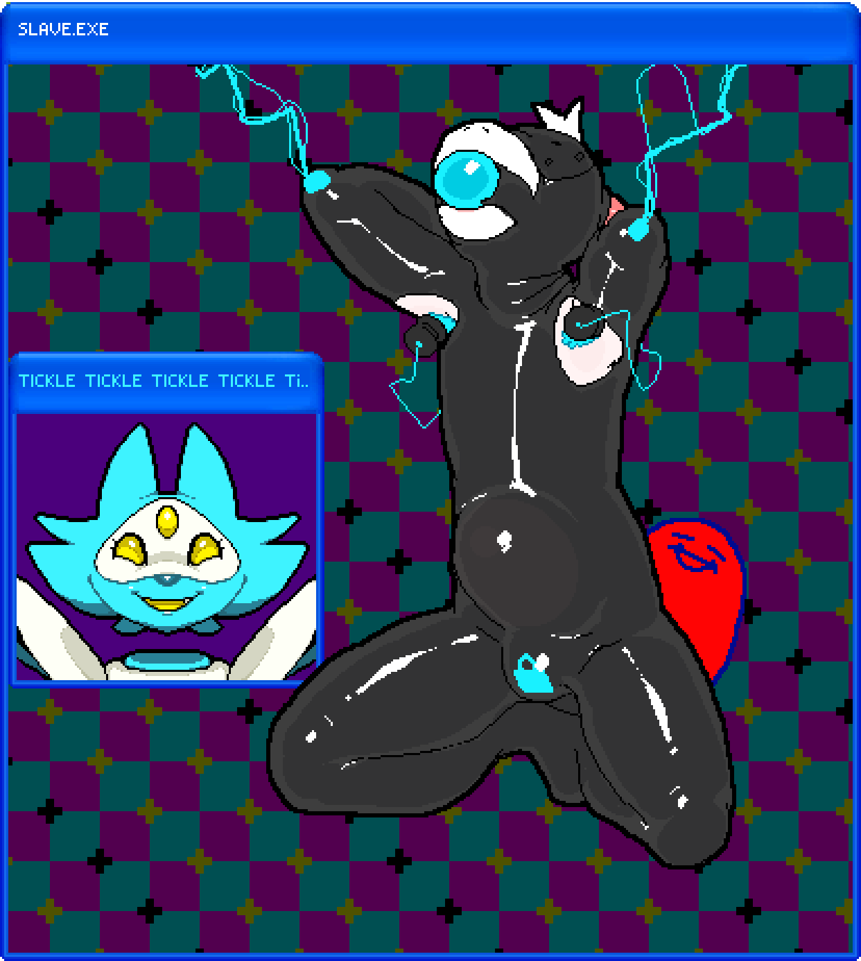anal, anal sex, animated, anthro, bondage, boss monster (undertale), bound, bovid, caprine, chastity bulge, chastity cage, chastity device, clothing, darkner, deltarune, digital media (artwork), english text, forced, furry, gag, gagged, gay, goat, helpless, hi res, kinkykong, latex, latex clothing, latex skinsuit, laugh, lock bulge, lock symbol, male, mammal, nubert, null, null bulge, penetration, pixel (artwork), pixel animation, ralsei, restraints, sensory deprivation, sex, size difference, skinsuit, stomach bulge, submissive, tasque manager (deltarune), text, tickle fetish, tickle torture, tickling, tickling armpits, tight clothing, undertale, undertale (series), white body