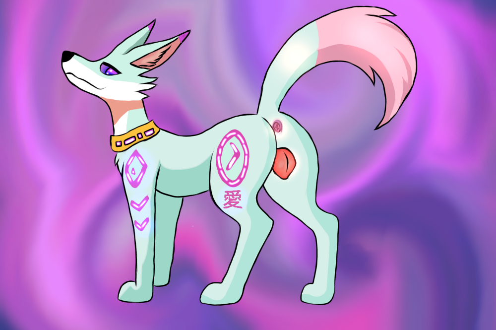 anus canine canine_genitalia canine_pussy digimon feral genitals pokemon purple_eyes sylveon