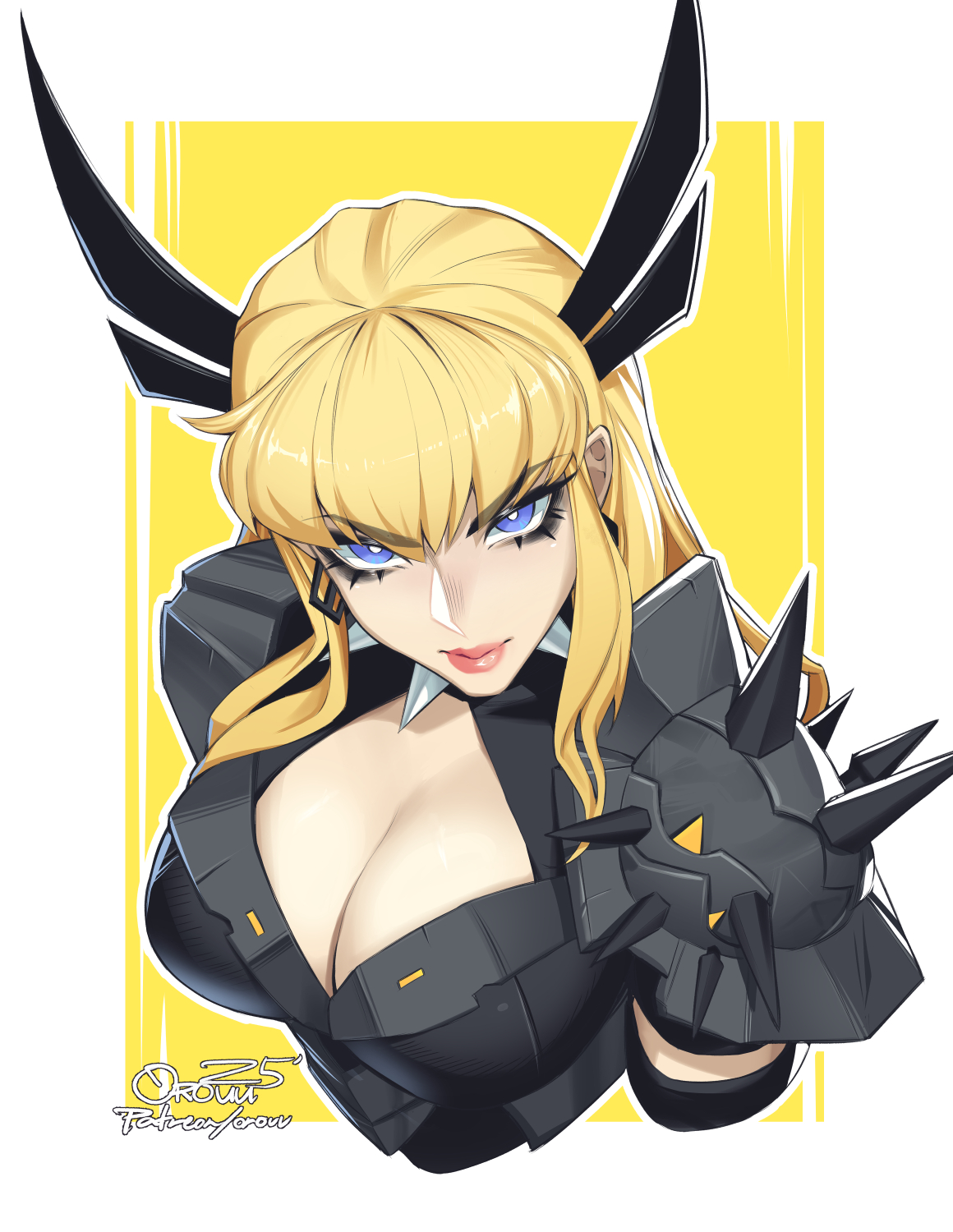 1girls, big breasts, blonde hair, breasts, cleavage, female, female only, looking at viewer, magik (illyana rasputin), magik (marvel rivals), marvel, marvel comics, marvel rivals, orouu