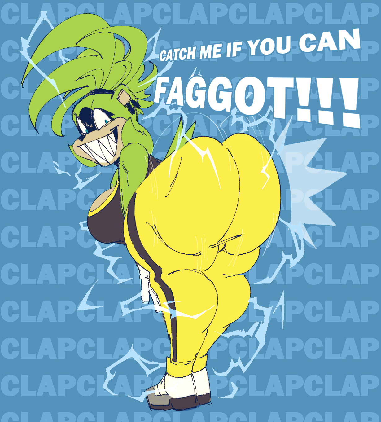 1girl 1girls 2024 afrosoricid anthro ass ass_clapping big_butt breasts butt_focus color color_edit colored dialogue english_text female garbageboxxxed hi_res homophobic_slur idw_publishing looking_at_viewer looking_back mammal monochrome sega slur solo solo_female sonic_the_hedgehog_(comics) sonic_the_hedgehog_(idw) sonic_the_hedgehog_(series) surge_the_tenrec taunting teasing tenrec text third-party_edit twerking