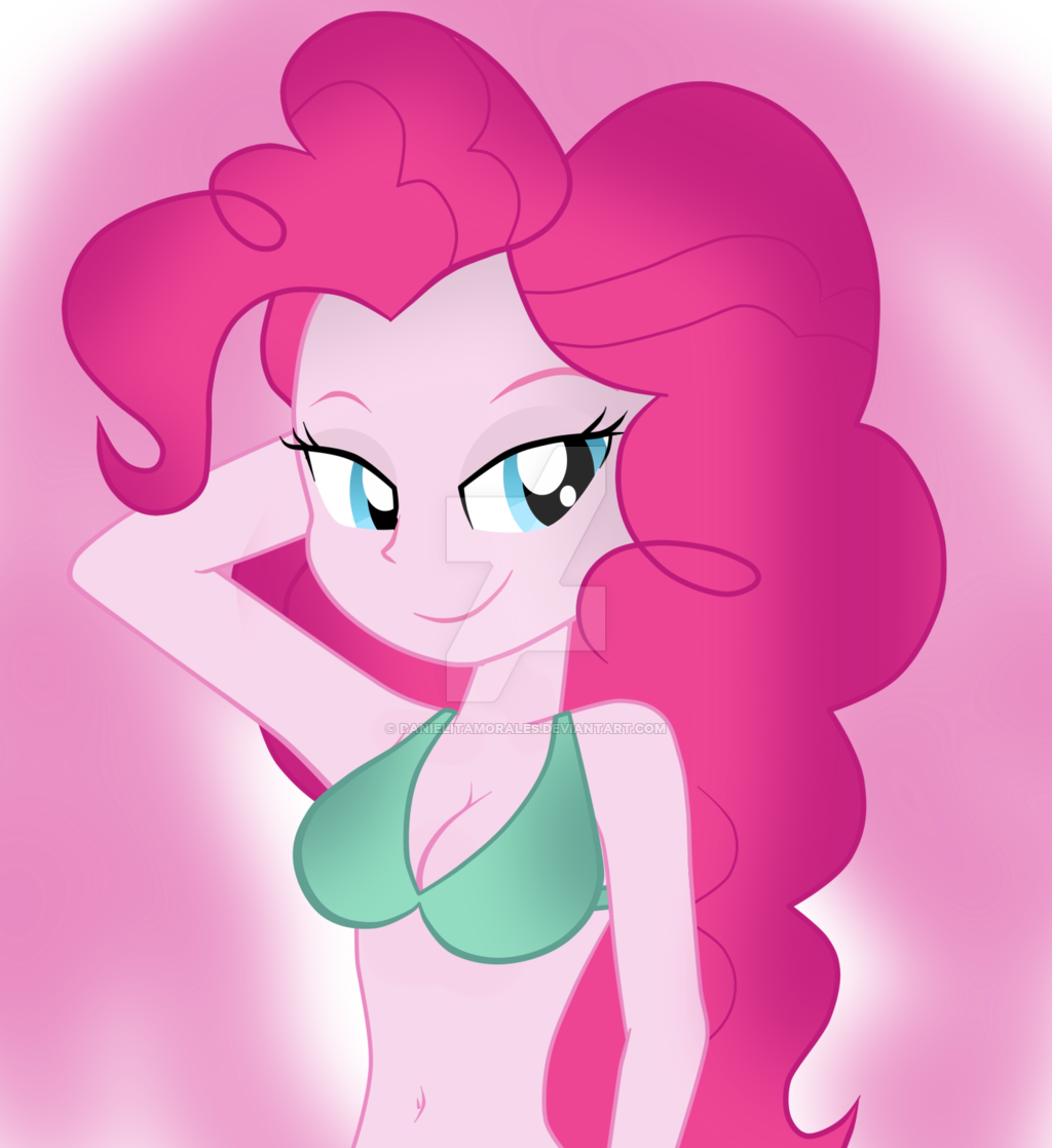 artist_name bra danielitamlp_(artist) equestria_girls female female_only hand_behind_head hasbro my_little_pony pinkie_pie_(eg) pinkie_pie_(mlp) smile solo solo_female