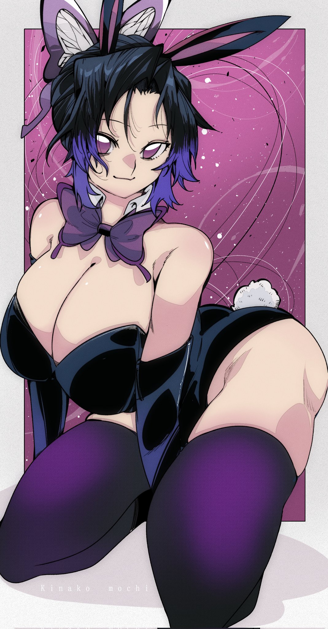 1girls, demon slayer, kimetsu no yaiba, kochou shinobu, purple hair, purple-haired female, tagme