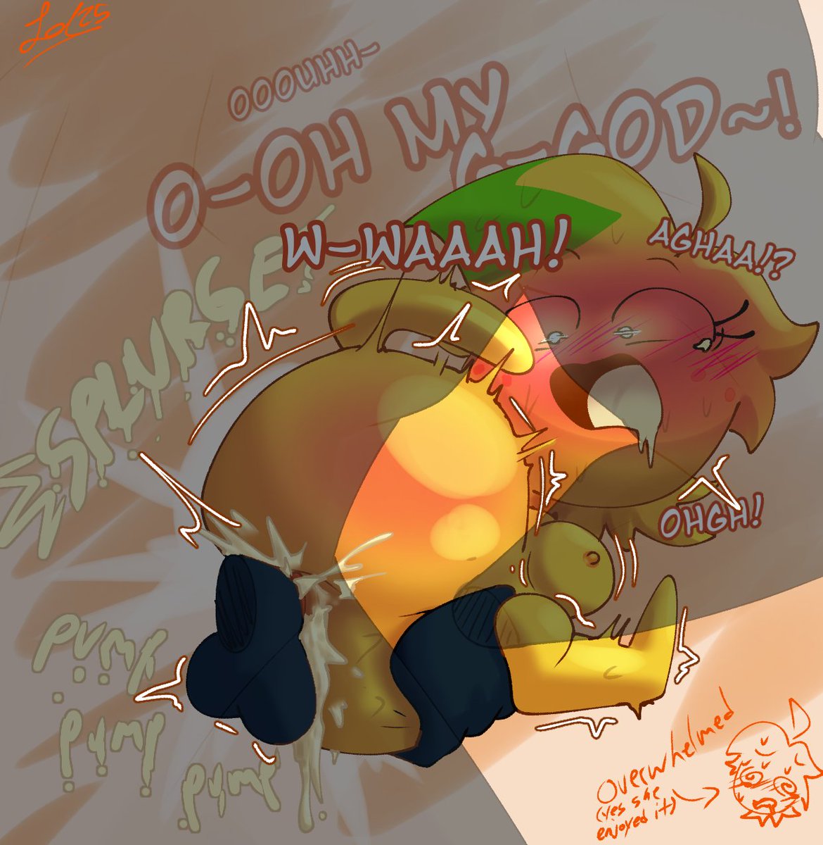 bulge, cumflated belly, cumflation, female, fruit, lemany (lemondiamond42), lemon, lemondiamond42, original, original character, pussy, sex, stomach bulge, vaginal penetration, vaginal sex