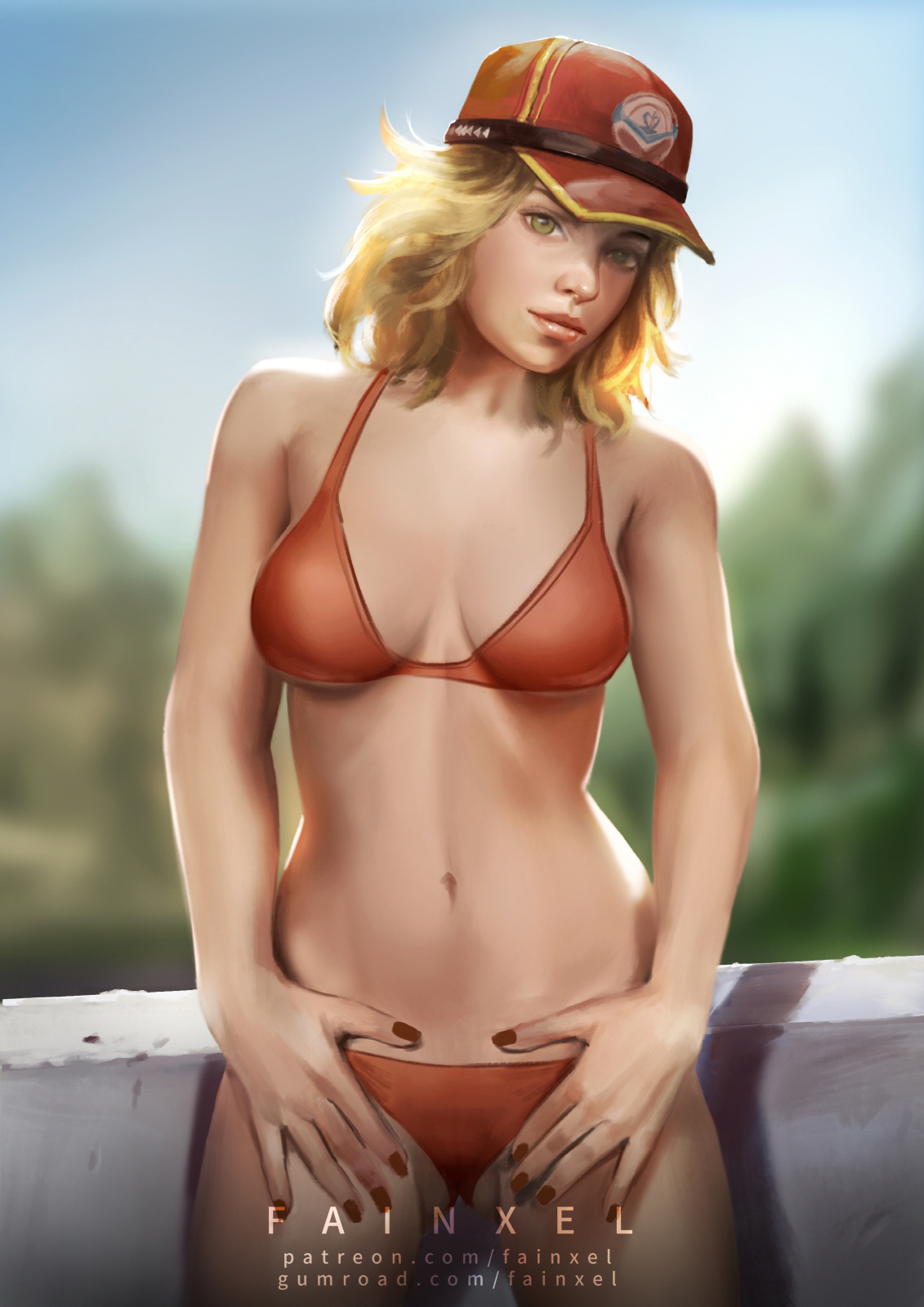 1girls, breasts, cindy aurum, cleavage, fainxel, female, final fantasy, final fantasy xv, looking at viewer, panties, solo