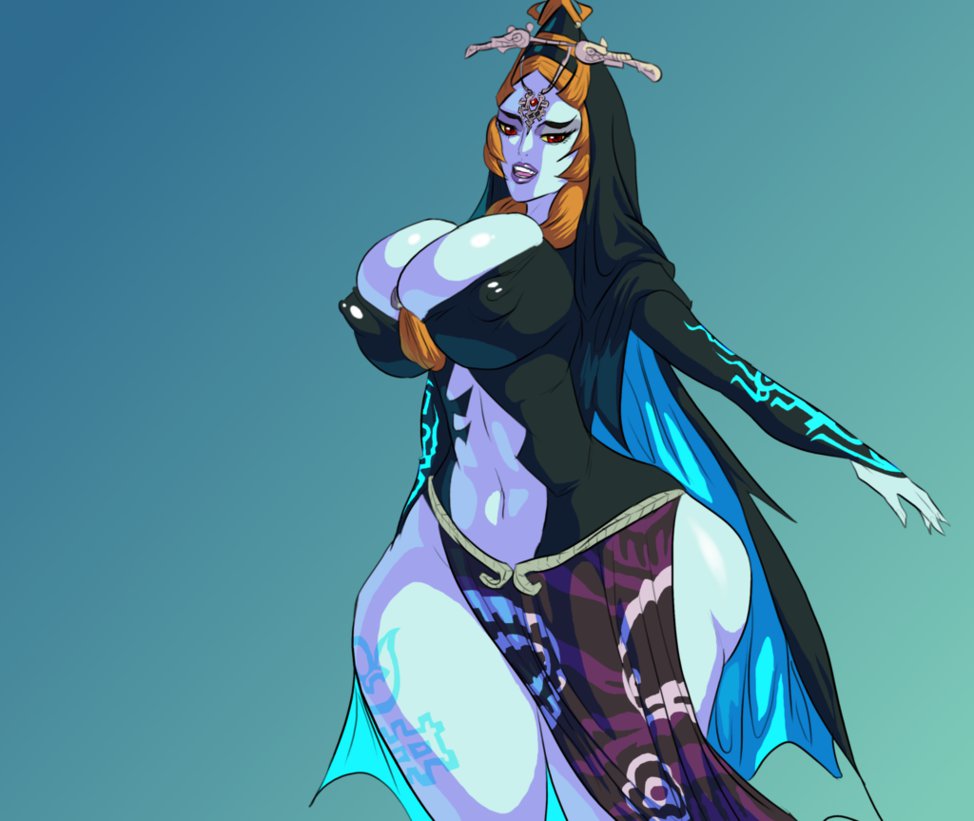 ass, breasts, female, female only, huge ass, huge breasts, jay-marvel, midna, nintendo, the legend of zelda, thick, thick thighs, twili midna, twilight princess, voluptuous, wide hips