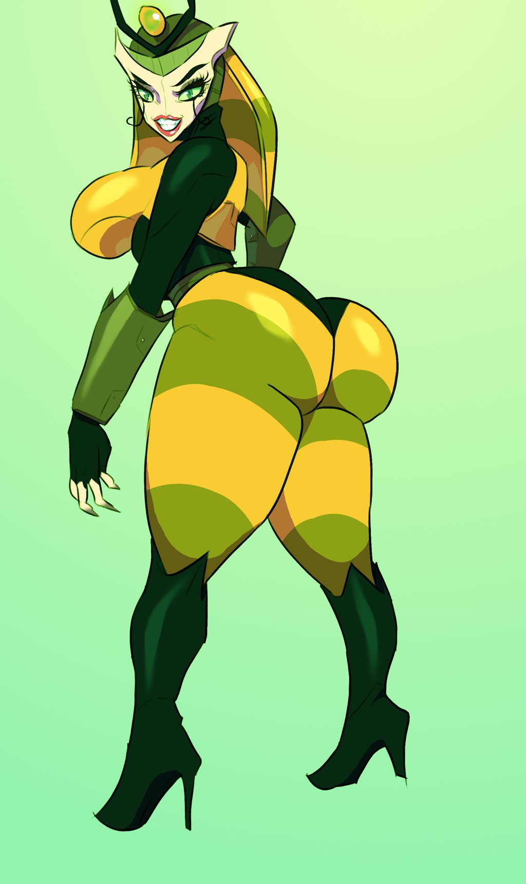 ass, breasts, female, female only, high heels, huge ass, huge breasts, jay-marvel, my life as a teenage robot, queen vexus, thick, thick thighs, vexus, voluptuous, wide hips