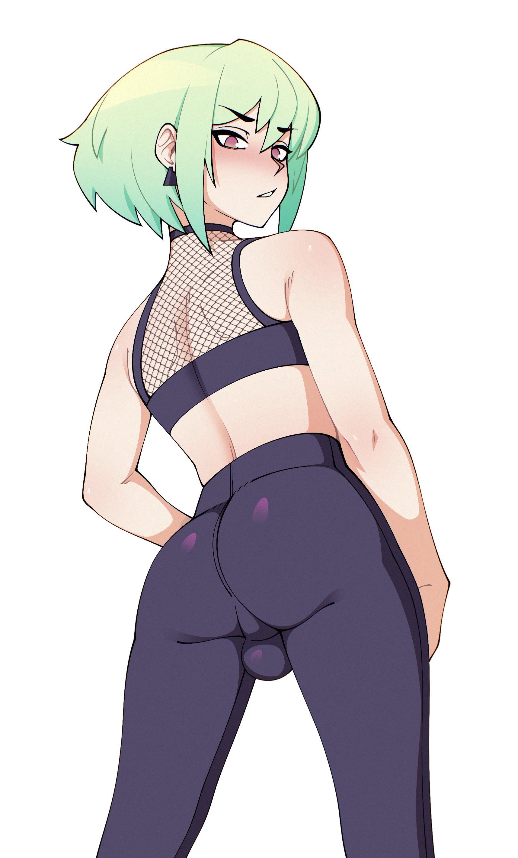 1boy, balls, bro aniki, bulge, femboy, lio fotia, male, male only, penis, promare, testicles, tight clothing