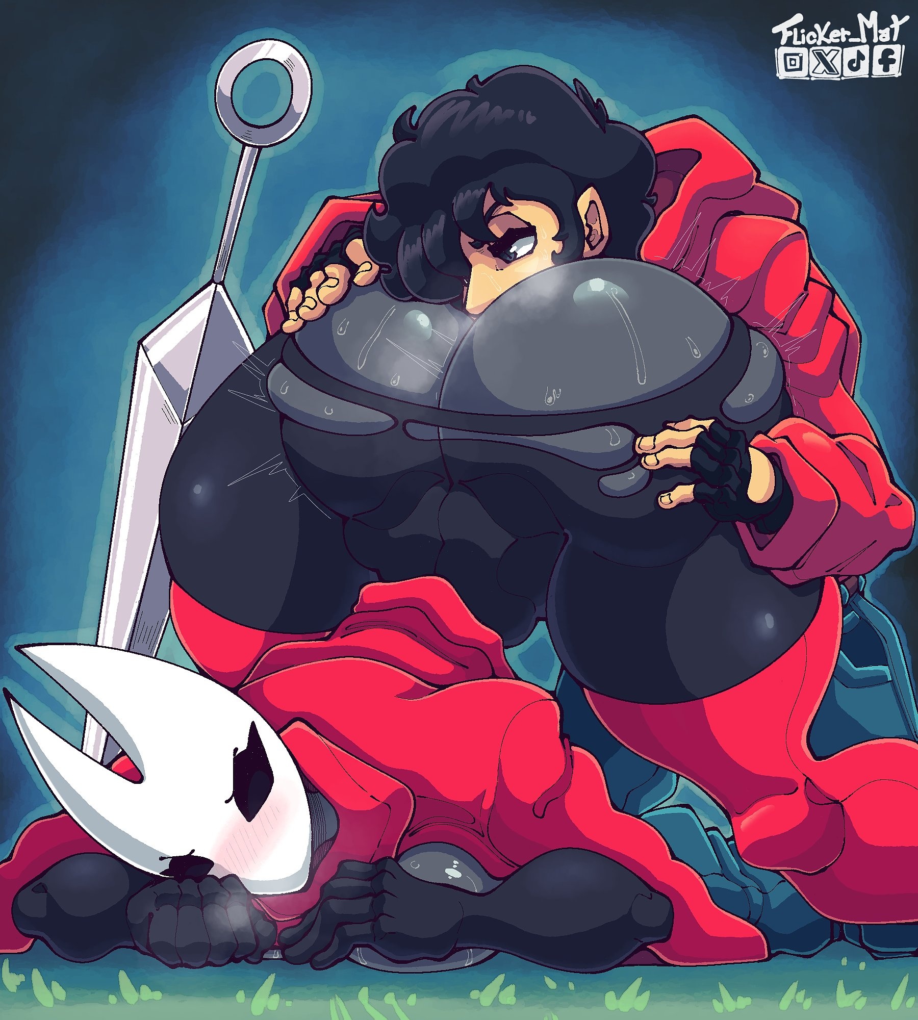 1girls, flickermat, hollow knight, hollow knight: silksong, hornet (hollow knight), tagme