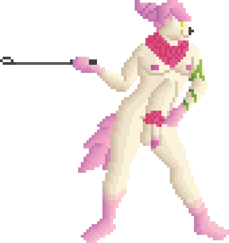 affectos anthro balls barefoot canine cut_(disambiguation) digital_media_(artwork) fighting_stance hair holding_object hybrid invalid_tag male mammal melee_weapon nipples nude penis pixel_art pubes riding_crop smile solo sprite_art standing transparent_background weapon whip