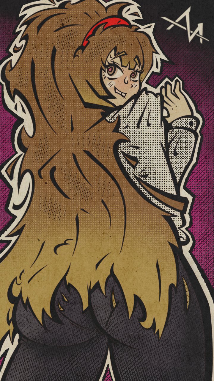 against wall, biting lip, large ass, library of ruina, long hair, malkuth (lobotomy corporation), penordestoroyer, project moon