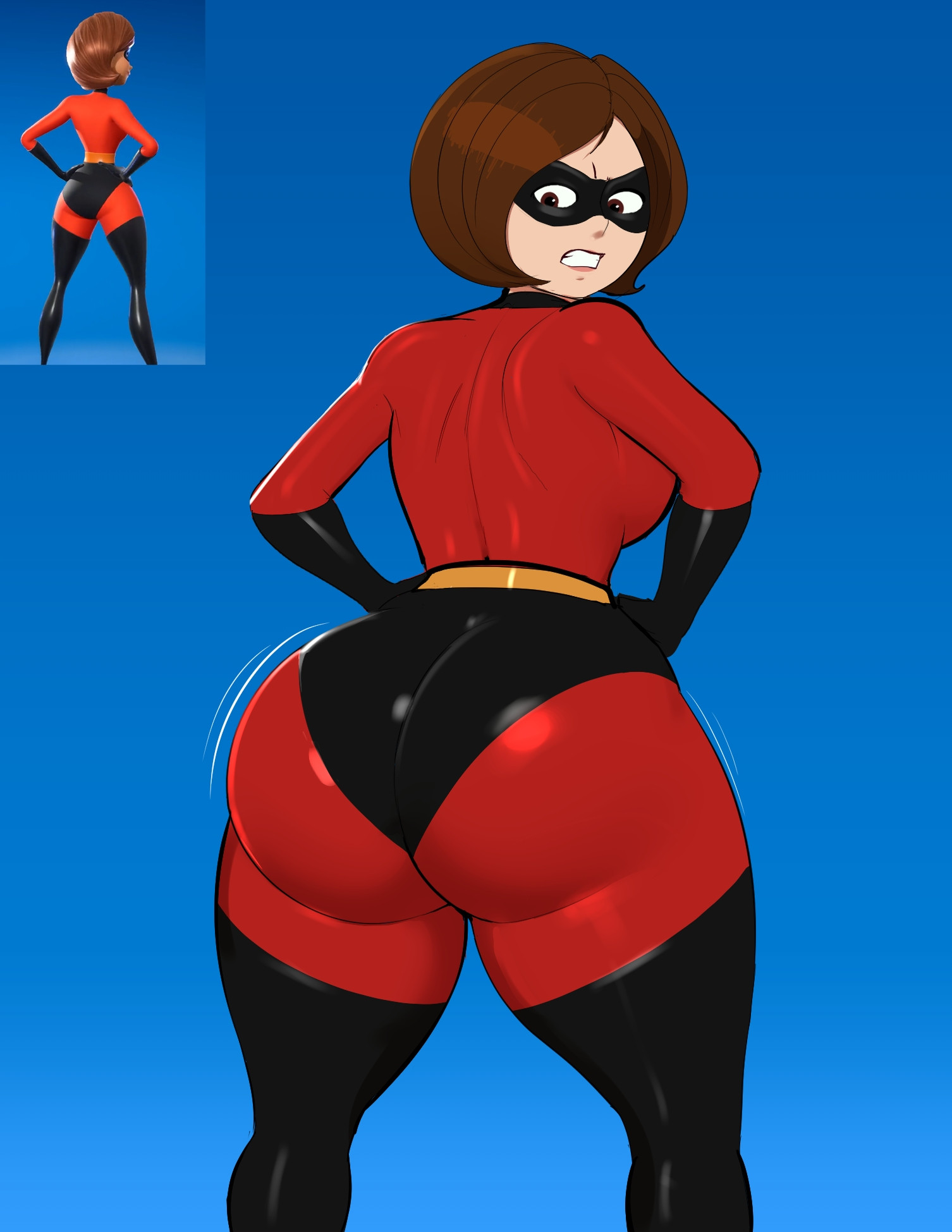 big ass, big breasts, disney, elastigirl, epic games, female, fortnite, fortnite: battle royale, g3mma, helen parr, pixar, solo, superheroine, tagme, the incredibles, tight clothing