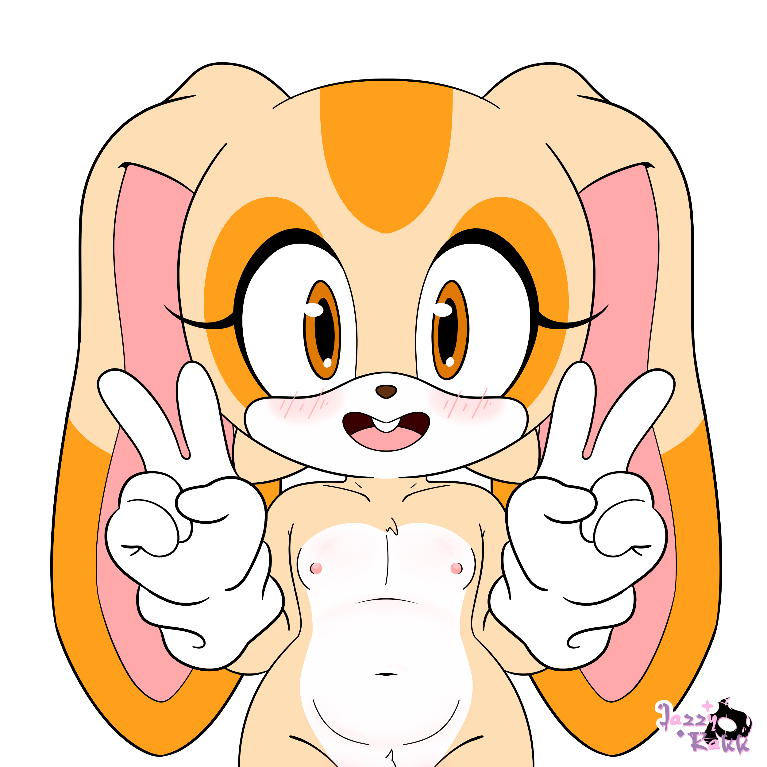 1girls, 2026, animal ears, anthro, anthro female, anthro only, anthro solo, artist name, black nose, blush, blushing, brown eyes, buckteeth, bunny, bunny girl, clothing, completely naked, completely naked anthro, completely naked female, completely nude, completely nude anthro, completely nude female, countershade face, countershade torso, countershading, cream the rabbit, cub, digital drawing (artwork), digital media (artwork), dipstick ears, double v, eyelashes, facial tuft, female, female cub, female only, flat chest, flat chested, floppy ears, functionally nude, functionally nude female, fur, furry, furry female, furry only, genitals, girly girl, gloves, gloves only, handwear, handwear only, jazzyrakk, lagomorph, leporid, long ears, looking at viewer, mammal, mobian (species), mostly nude, mostly nude anthro, mostly nude female, multicolored ears, multicolored face, multicolored fur, multicolored skin, naked, naked anthro, naked female, naked gloves, naked handwear, navel, nipples, nude, nude anthro, nude female, open mouth, open smile, open-mouth smile, orange skin, portrait, pussy out of frame, rabbit, rabbit ears, rabbit girl, sega, simple background, small breasts, smile, smiling at viewer, solo, solo anthro, solo female, sonic (series), sonic team, sonic the hedgehog (series), tan body, tan fur, tan skin, teeth, three-quarter portrait, tuft, two tone body, two tone ears, two tone fur, two tone skin, two-tone body, two-tone ears, two-tone fur, two-tone skin, upper teeth, v, v sign, video games, white background, white body, white clothing, white countershading, white fur, white gloves, white handwear, white skin, young, young anthro, young female