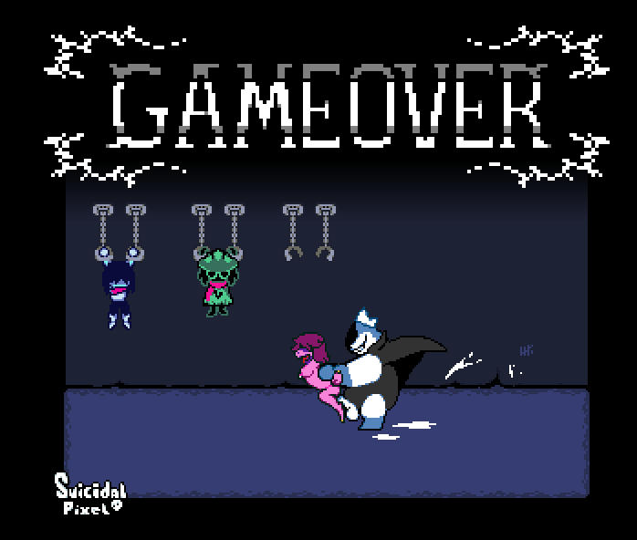 2d 2d_(artwork) accurate_art_style animated anthro boss_monster card castle cum darkner deltarune deltarune_chapter_1 destructive_sex fucking game_over goat human jail king_(deltarune) king_of_spades kris_(deltarune) moss nonconsensual patreon penetration pixel_art pixelated prison prisoner ralsei ralsei_with_black_fur rape sprite subscribestar suicidalpixel susie susie_(deltarune) twitter_link watermark