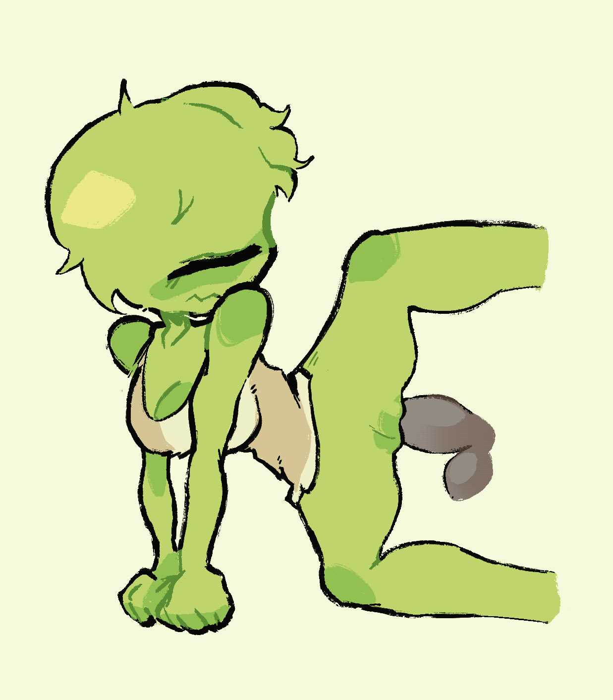 1girls, animated, blinking, clothed sex, cyclops, disembodied penis, female, full color, green skin, leg up, legs up, monster girl, one eye, penis, penis insertion, self upload, slime girl, slimfeild34, straight sex, tagme, vaginal penetration