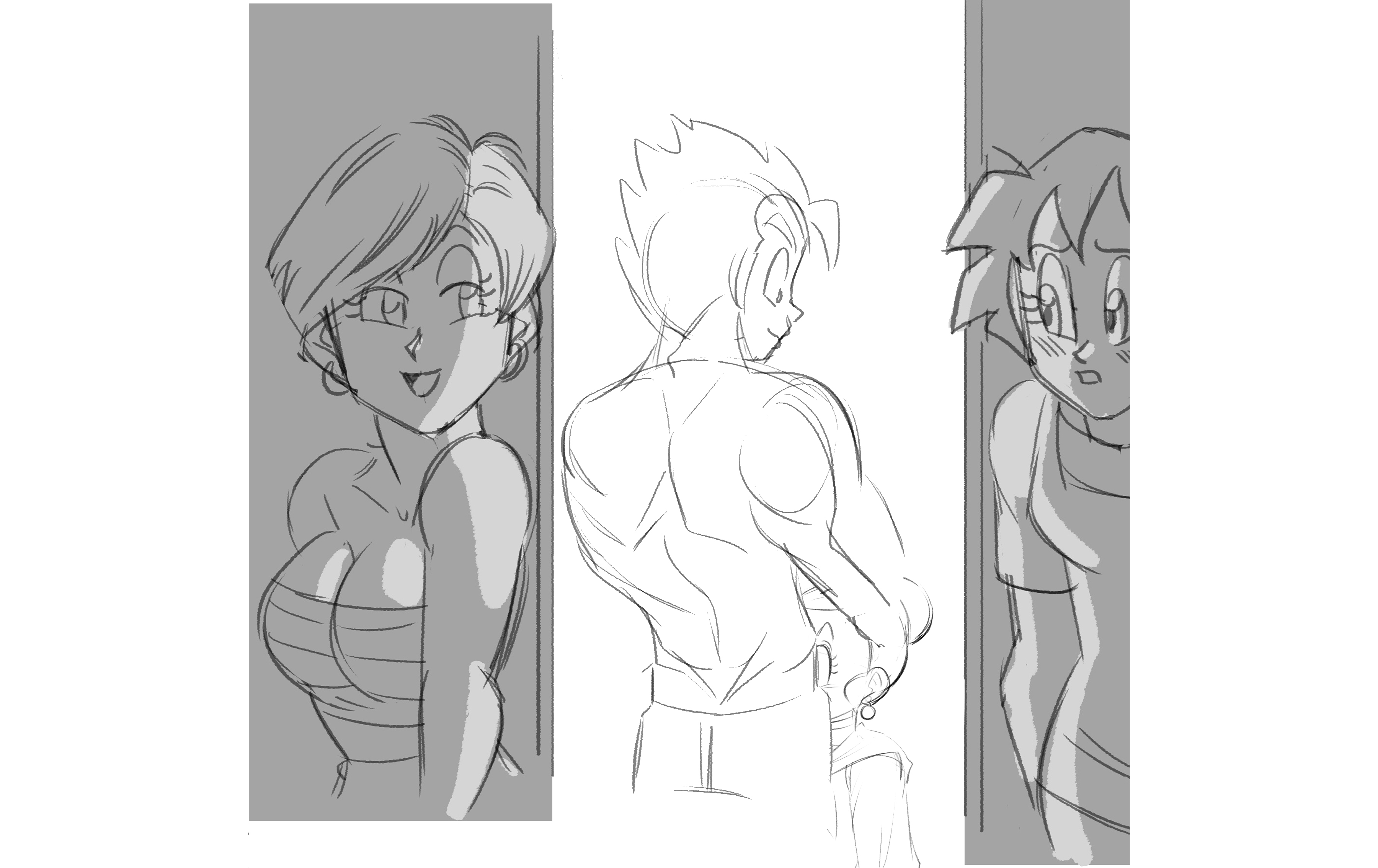 chichi, dragon ball, edit, erasa, funsexydragonball, incest, mother and son, son gohan, videl