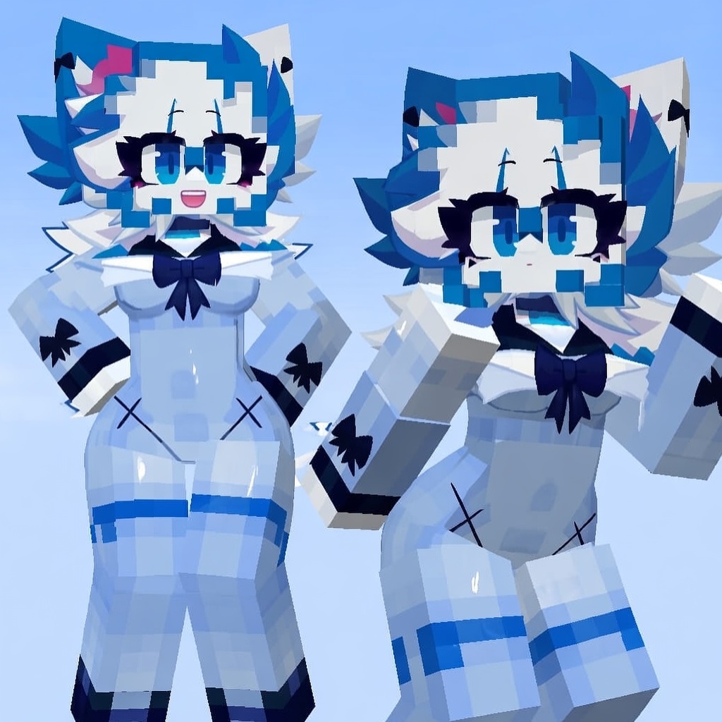 2026, 2026s, 3d model, ai generated, breast press, cat ears, cat girl, cat humanoid, cat tail, clothing, creator, eyes open, kiladosha, kit community, kit community v2, minecraft, minecraft background, model, sexy body, sexy pose, tagme, tagme (artist), tagme (character)