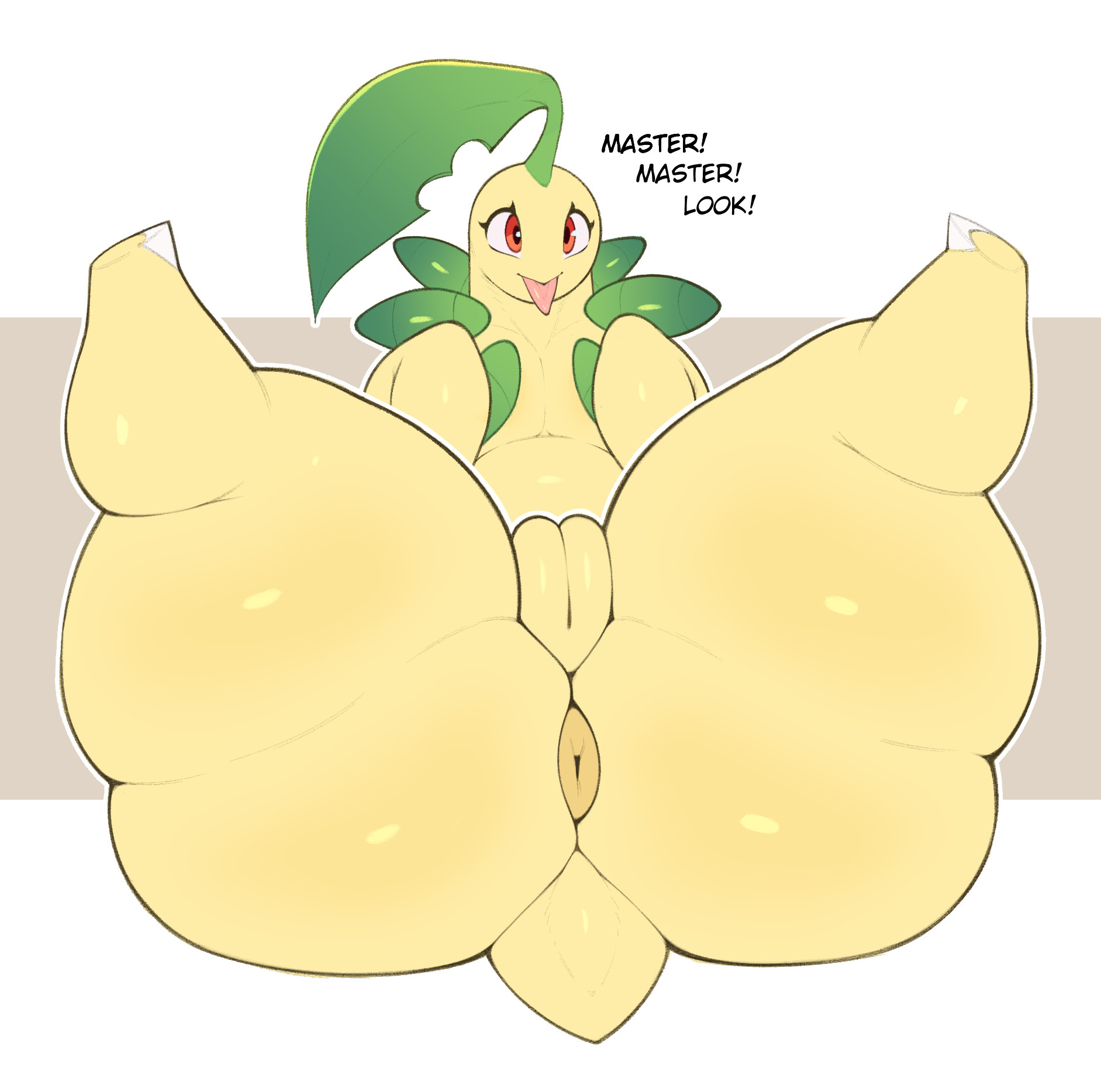 1girls, 2d, 2d (artwork), 2d artwork, anus, ass, ass focus, asshole, bayleef, begging, big ass, big butt, bottom heavy, bubble butt, color, datmofo4, dinosaur, dinosaur girl, fat, fat ass, fat female, female, feral, furry, furry female, game freak, generation 2 pokemon, huge ass, hyper ass, justkindofhere, laying on back, nintendo, overweight, overweight female, pokemon, pokemon (species), pussy, red eyes, reptile, sauropod, scalie, scalie female, serenity (justkindofhere), spread legs, tagme, tail, thick thighs, thighs, tongue, tongue out, vagina, video games, wide hips