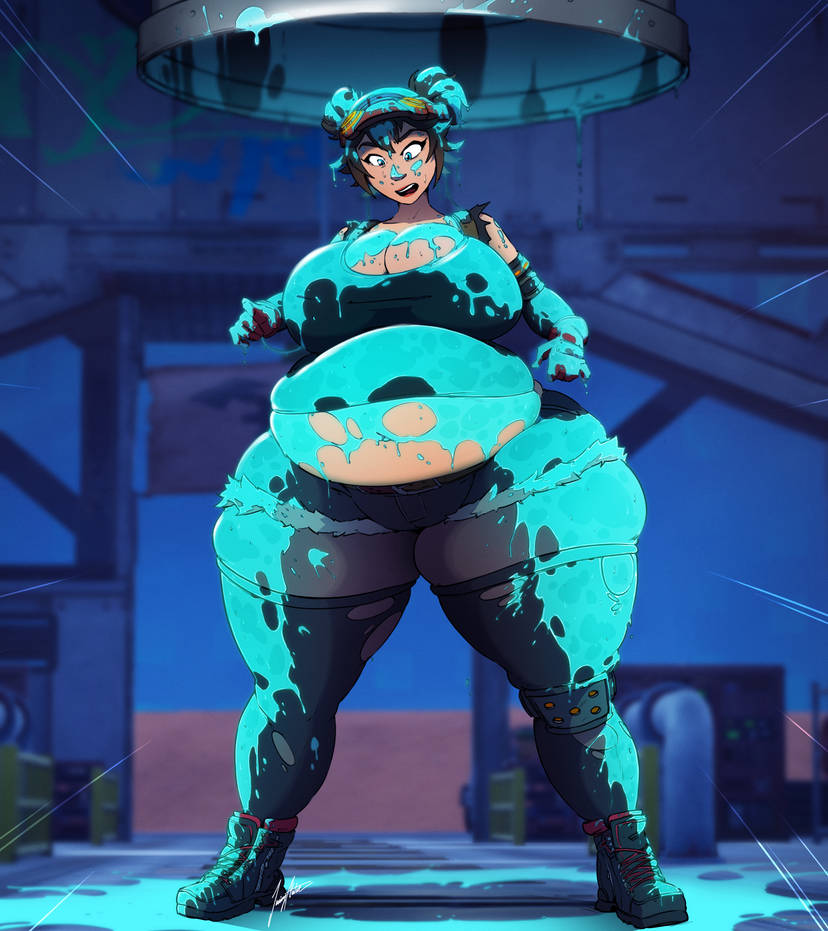 belly_expansion belly_inflation big_breasts breast_expansion fortnite goggles juicyflater ripped_clothing slurp_(fortnite) the_machinist_(fortnite) thick_thighs thigh_expansion tight_clothing wide_hips