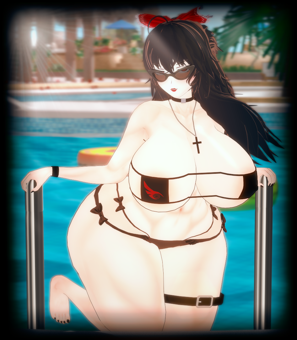 1girls big_breasts big_thighs bikini breasts busty eastboundaura88 female gigantic_thighs huge_breasts huge_thighs koikatsu large_breasts large_thighs massive_thighs navel raven_branwen rwby swimsuit thick_thighs thighs uncensored voluptuous