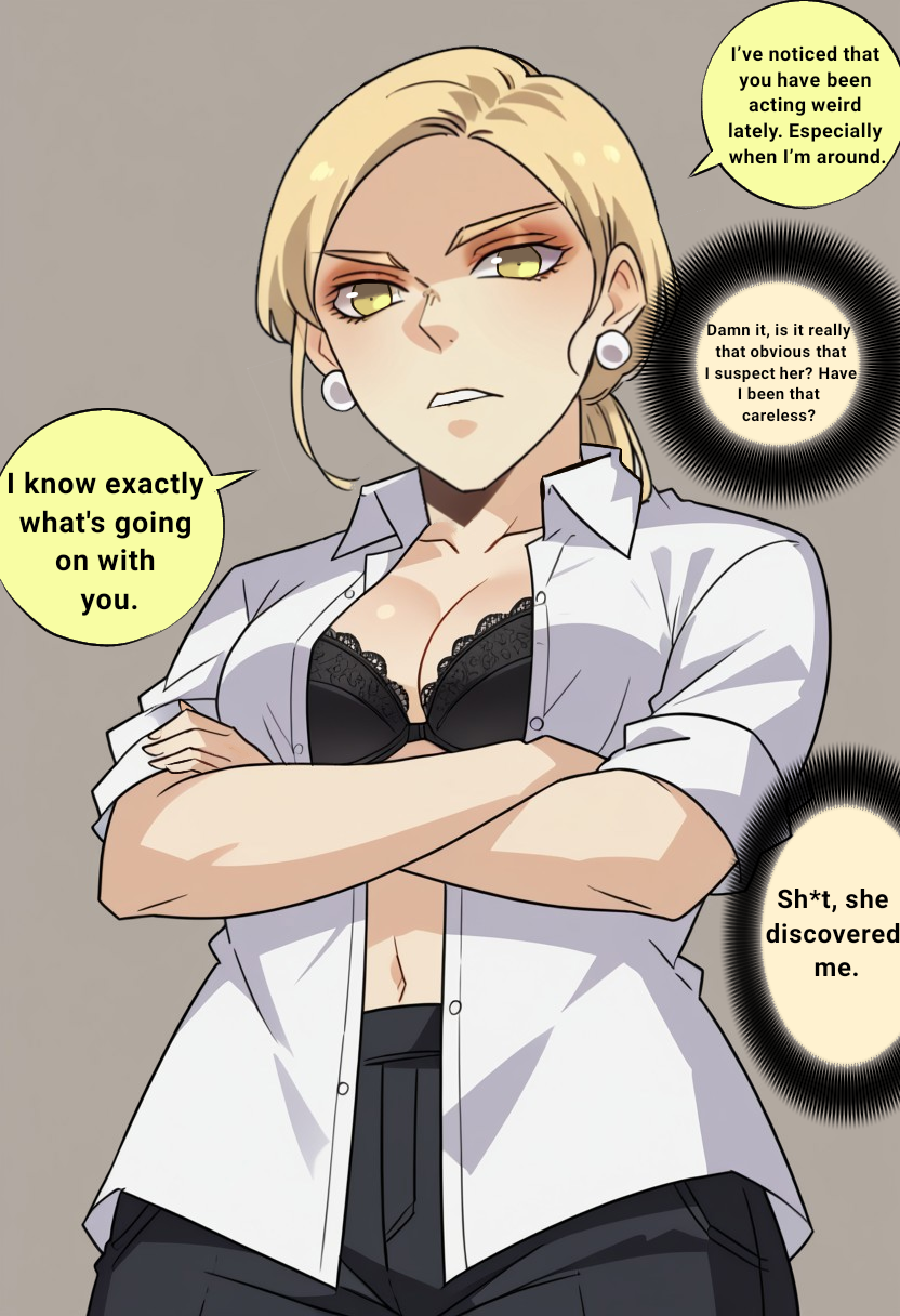 accurate_art_style blonde_female blonde_hair ceremon_vaughan femdom incest self_upload speech_bubble unordinary val_(unordinary) volcan_(unordinary) webcomic webcomic_character webtoon webtoon_waifu