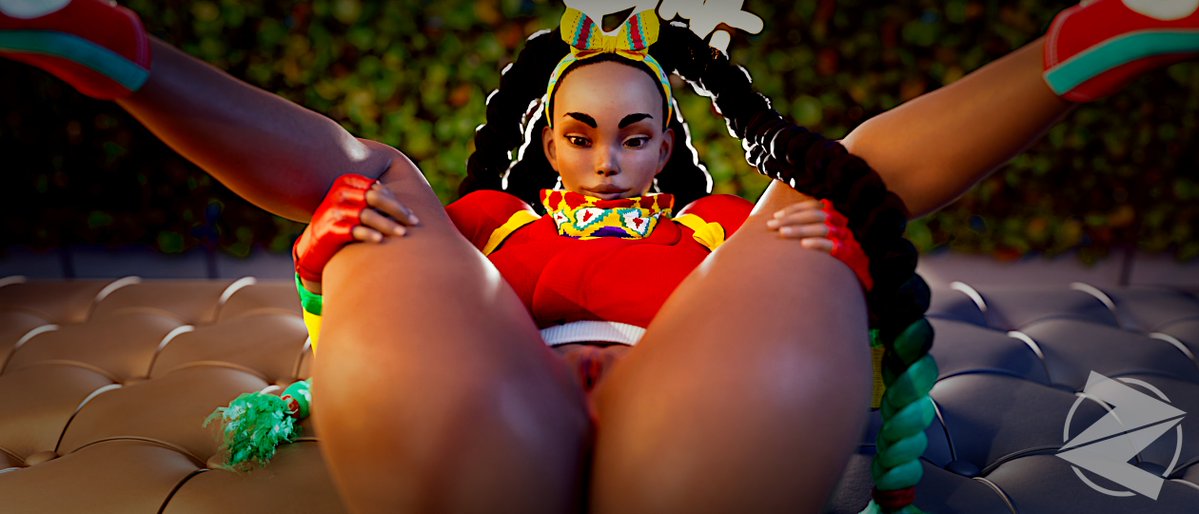 3d african african_female dark-skinned_female dark_skin female kimberly_jackson presenting pussy spread_legs street_fighter zis2nsfw