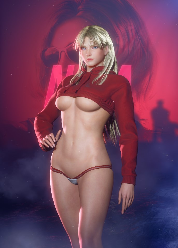 big_breasts blonde_hair female female_only mod nina_williams panties tekken tekken_8 thick_thighs underboob