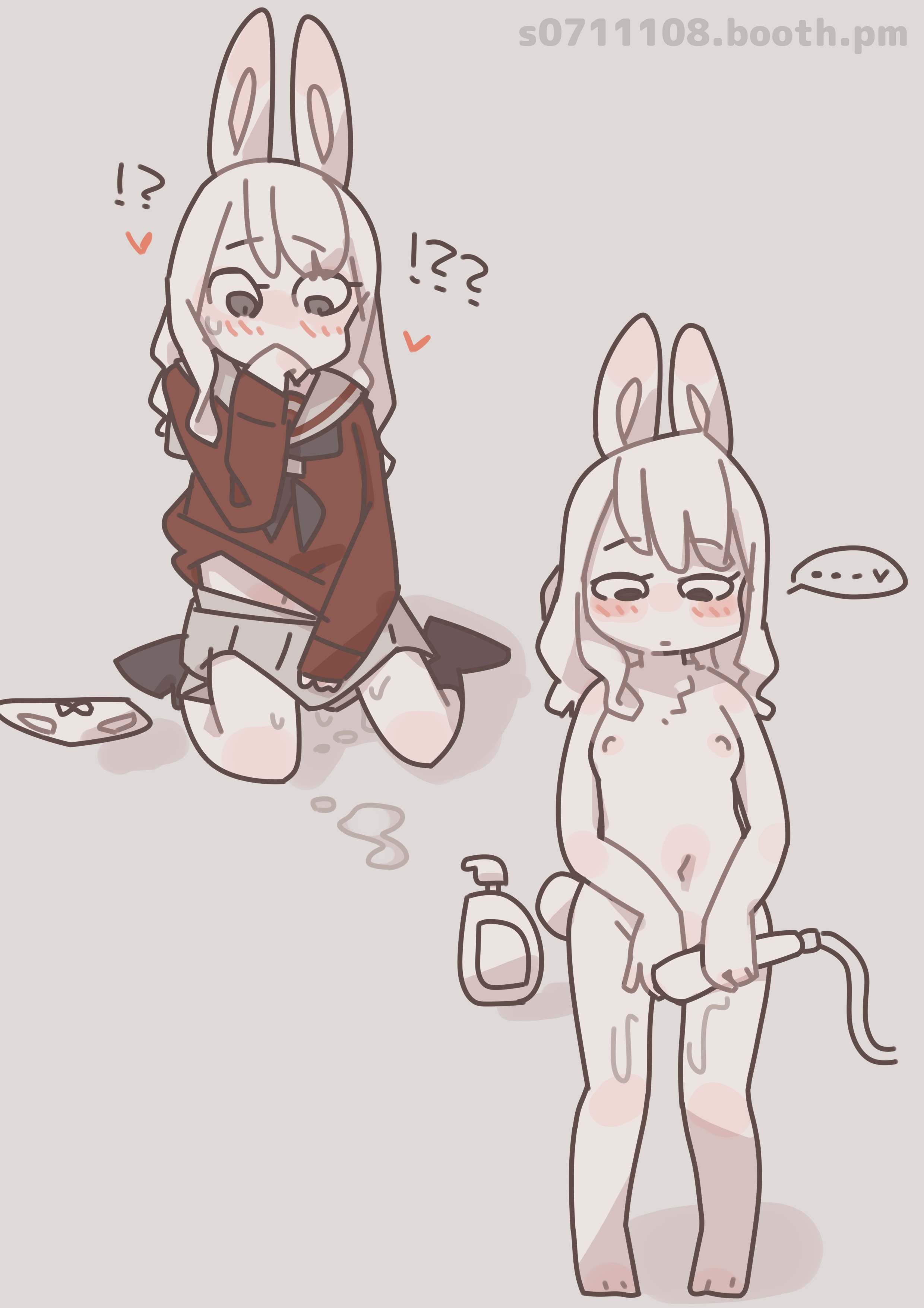 bunny, female, furry, masturbation, pussy, pussy juice, rabbit, s0711108 (artist), yagi the goat