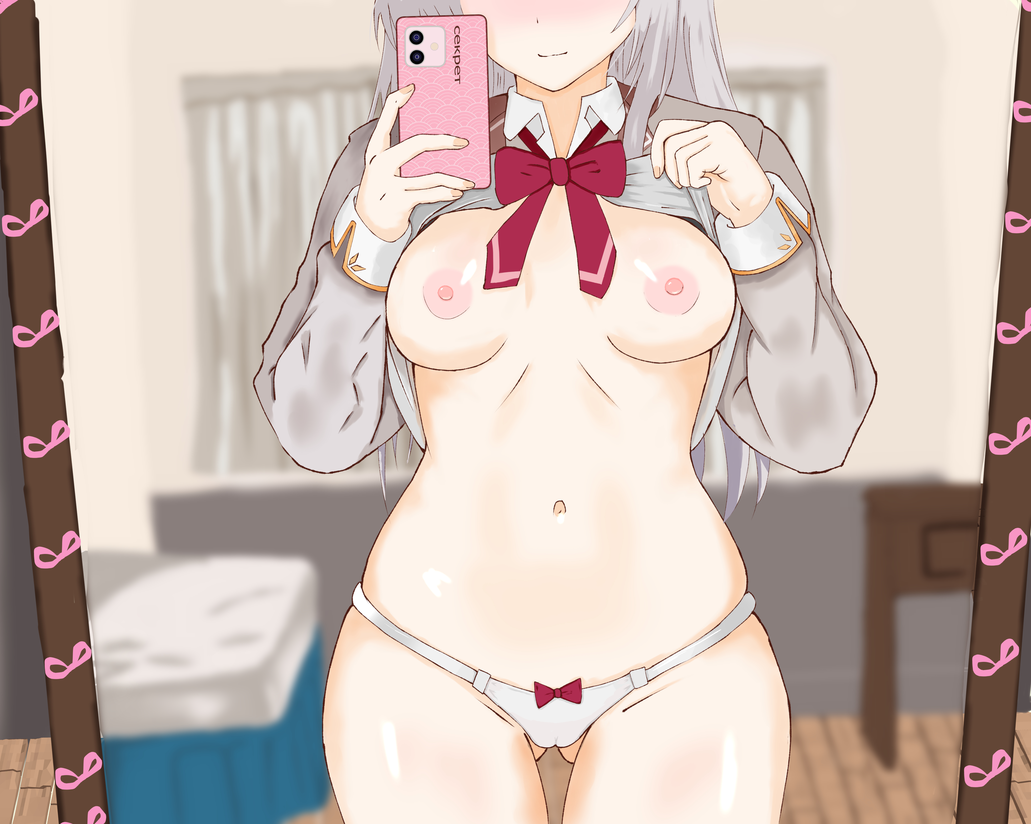 alisa mikhailovna kujou, female, light skin, light-skinned female, long hair, silver hair, tokidoki bosotto russian de dereru tonari no alya-san