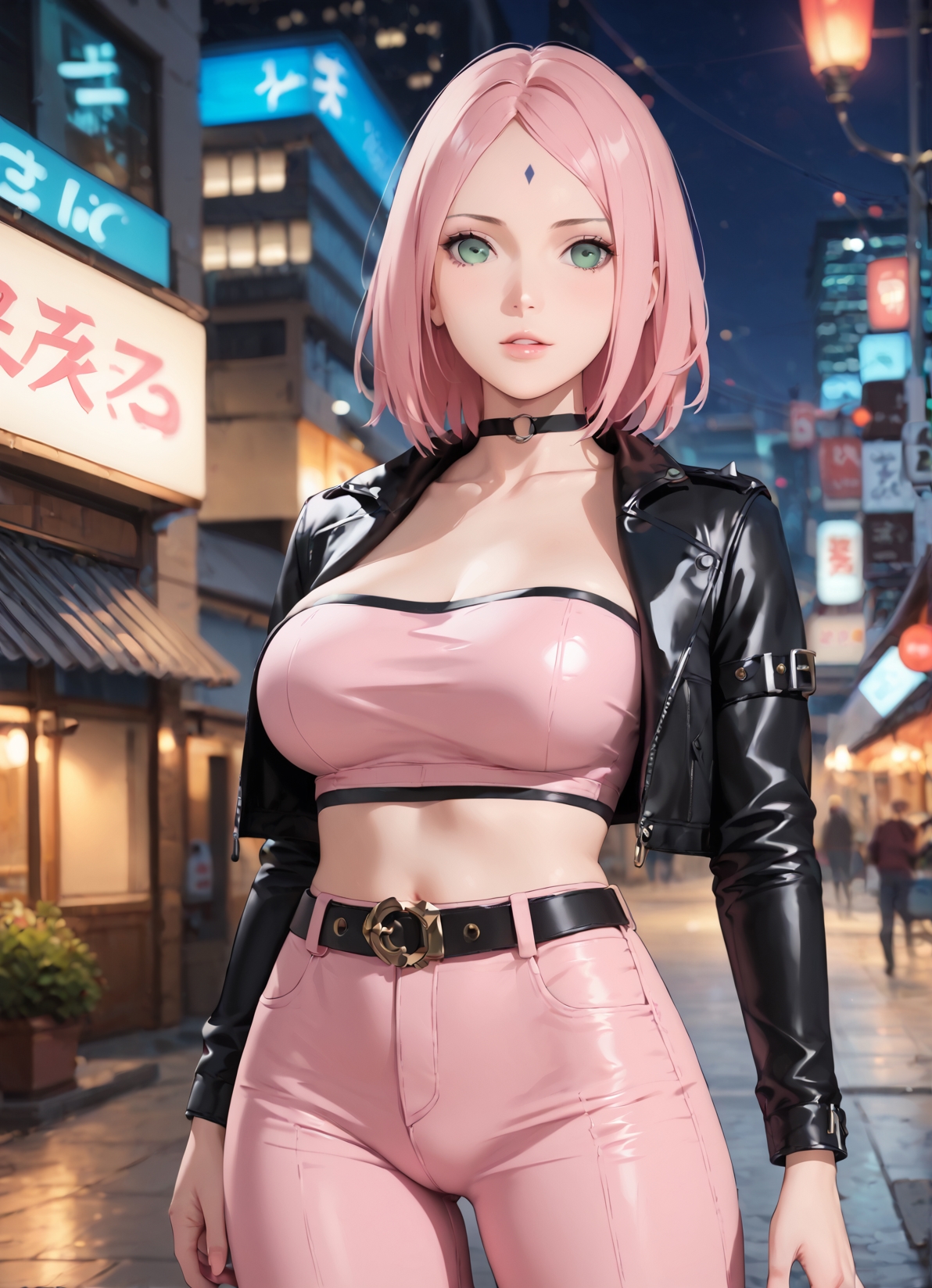 1girls, 2d, 3boys, ai generated, bare shoulders, belt, big breasts, boruto: naruto next generations, breasts, chest, choker, cleavage, collar, completely nude, curvy, curvy figure, cute, detailed, eyelashes, eyeshadow, female, female focus, fit, fit female, high quality, huge breasts, jacket, large breasts, leather jacket, lips, lipstick, makeup, male, mascara, mature, mature female, naked, naruto, naruto (series), naruto shippuden, nude, nude female, open clothes, open jacket, pants, pink hair, rubber, sagging breasts, sakura haruno, seductive, seductive look, sex, short hair, solo, stable diffusion, tagme, tank top, topless, tubetop