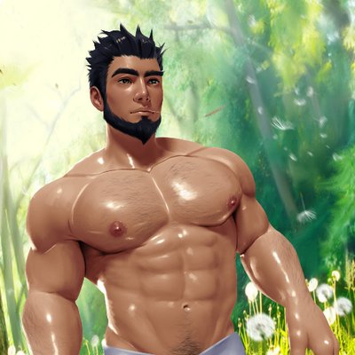 1boy abs bara beard biceps big_pecs black_hair body_hair chest_hair daddy facial_hair huge_pecs human human_only juhanart male male_chest male_focus male_nipples male_only muscle muscles muscular muscular_male naruto naruto_(classic) naruto_(series) naruto_shippuden ninja nipples oily pecs pubic_hair sarutobi_asuma shiny_skin six_pack solo solo_focus solo_male standing sweat sweaty sweaty_body teacher thick uncle zaddy