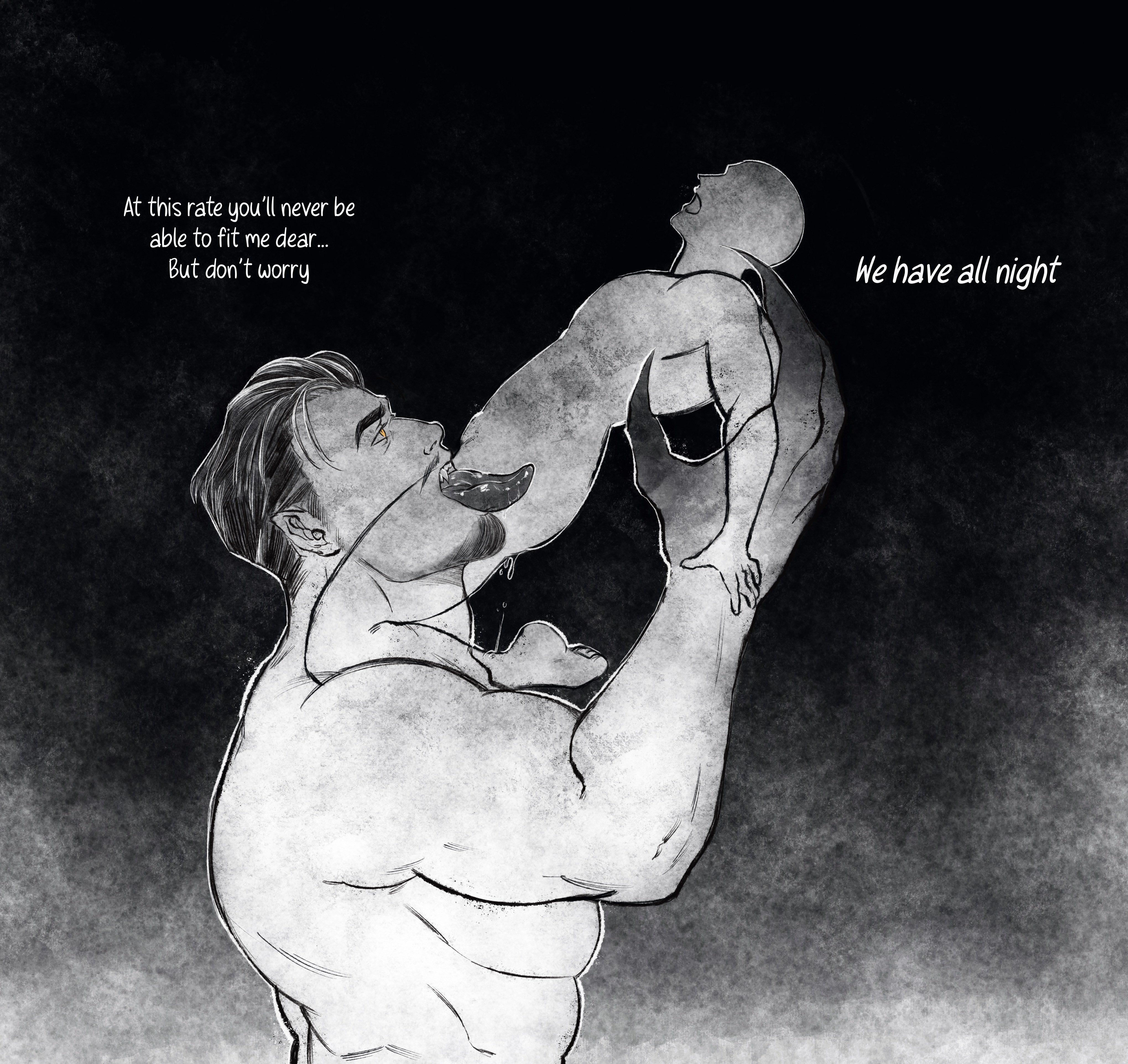 alcina dimitrescu, anon, bara, big dom small sub, genderswap, majormelon1, male, male only, oral, oral sex, resident evil, resident evil 8: village, rule 63, size difference, size play, tongue, tongue fucking