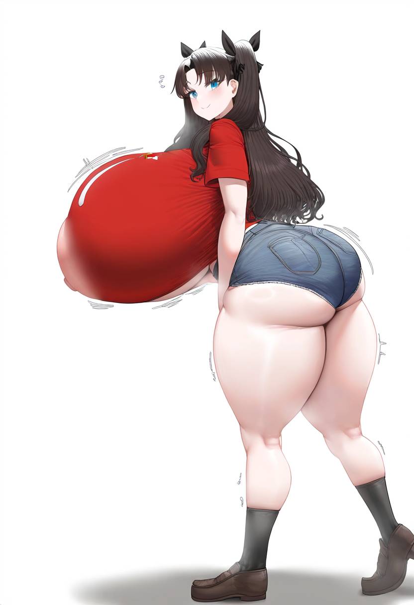 1girls ai_generated areolae big_ass big_butt big_nipples dark_hair fate/stay_night fate_(series) female_only giant_breasts half-dressed huge_areolae huge_breasts hyper_ass hyper_breasts large_ass massive_breasts nipple_bulge nipples sol thick_ass thick_thighs tohsaka_rin white_skin younger_female