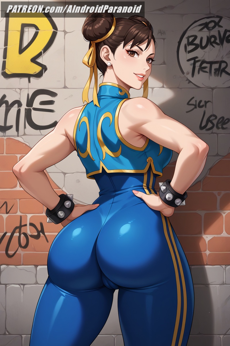 ai_generated aindroidparanoid ass ass_focus big_ass big_breasts big_butt brown_eyes brown_hair busty cameltoe chun-li chun-li_(fortnite) curvy cute fat_ass female female_only hips huge_ass huge_breasts large_ass large_breasts legs narrow_waist slim_waist stable_diffusion street_fighter street_fighter_alpha thick_ass thick_thighs voluptuous waist wide_hips