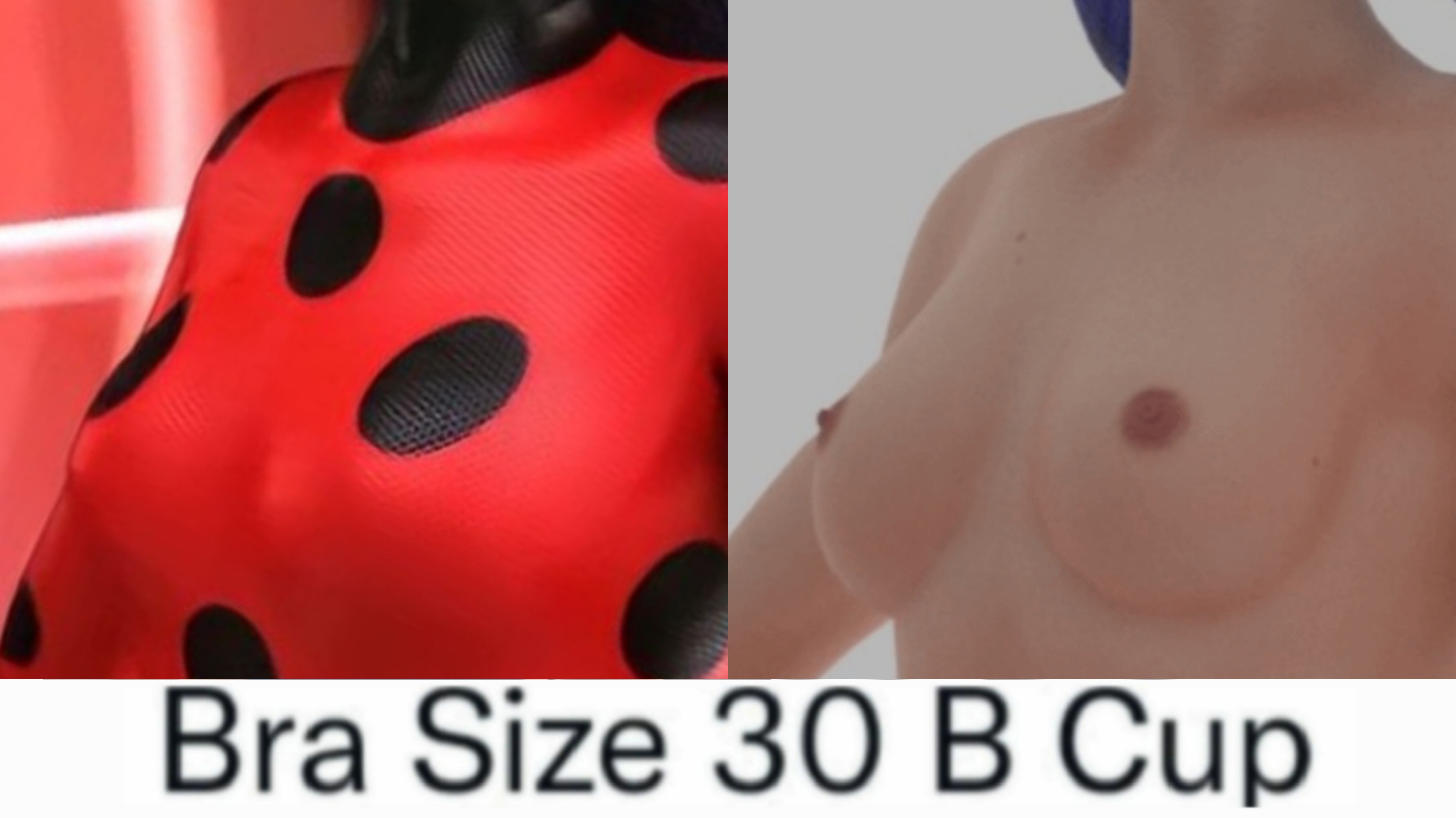 1girls, 3d, accurate art style, breast comparison, breast focus, breasts, clavicle, comparing, cup size, female, female only, ladybug (character), marinette dupain-cheng, medium breasts, miraculous ladybug, miraculous: tales of ladybug and cat noir, nude, solo, tagme (artist), teenage female, teenager, unknown artist