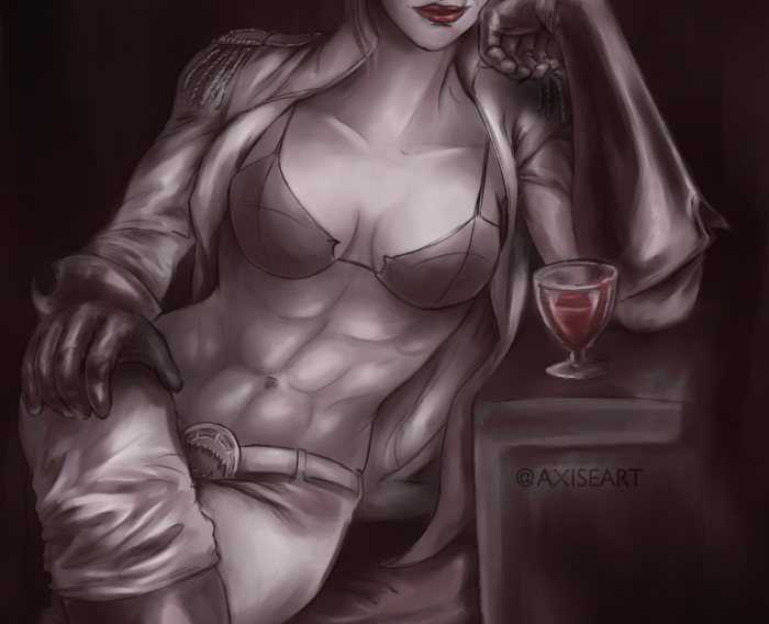 1girls abs artist_request female female_only greyscale imperium_of_man lotara_sarrin monochrome solo solo_female tagme_(artist) warhammer_(franchise) warhammer_40k