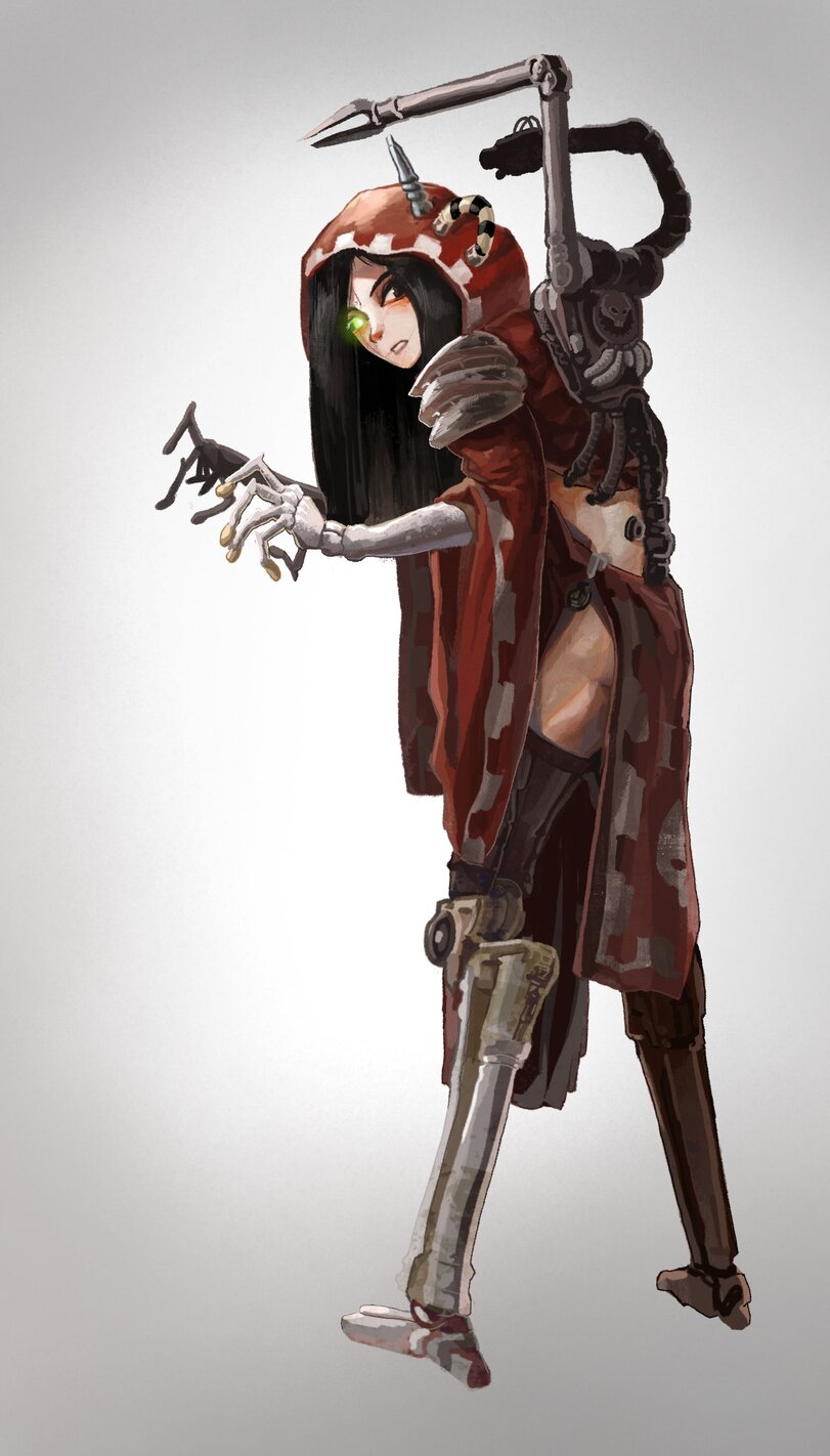 1girls adeptus_mechanicus cybernetics female female_only imperium_of_man sebear solo solo_female techpriest warhammer_(franchise) warhammer_40k