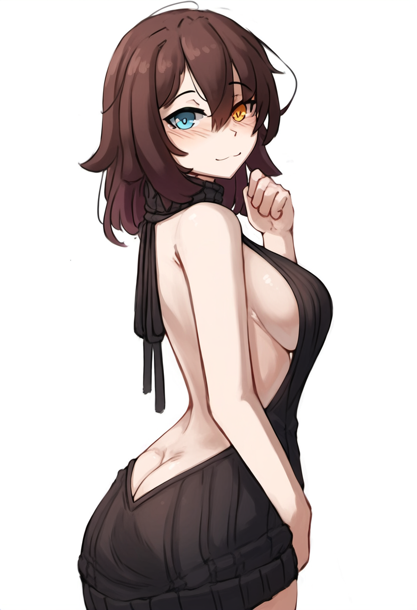 ai_generated back backboob hismajestyii novelai seiko_tanaka_(hismajestyii) sideboob sweater virgin_killer_sweater