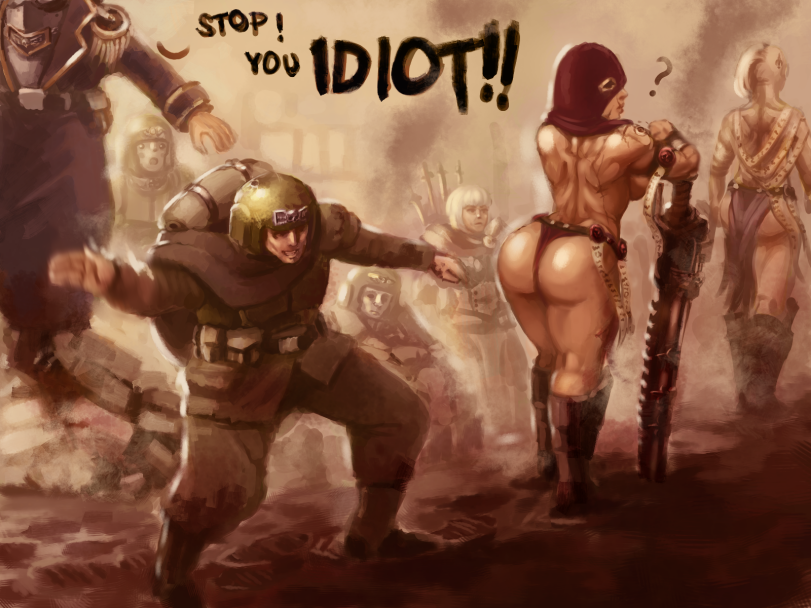 adepta_sororitas artist_request ass ass_focus ass_slap astra_militarum commissar dat_ass dialogue english_text guardsman_(warhammer_40k) imperial_guard imperium_of_man muscle_girl muscle_mommy muscles muscular muscular_female purity_seal sister_of_battle sister_repentia spanking tagme_(artist) text thick thick_ass thick_thighs warhammer_(franchise) warhammer_40k