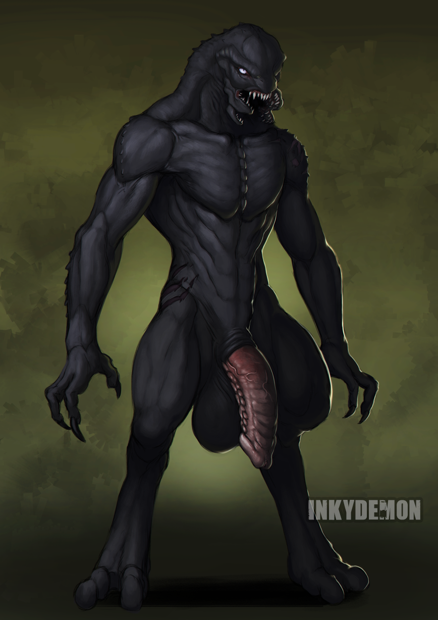 1boy alien full_length halo_(series) huge_cock inkydemon male male_only male_sangheili_(halo) sangheili solo standing