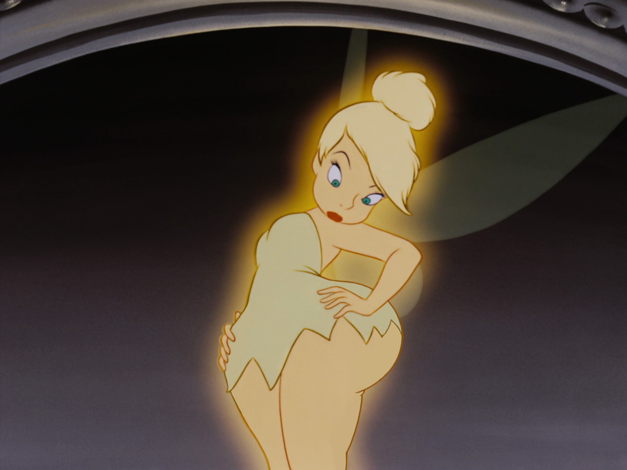 alternate ass size, ass, disney, disney fairies, edit, fairy, female, female only, hips, huge ass, legs, peter pan (disney), screenshot, screenshot edit, tagme, tinker bell