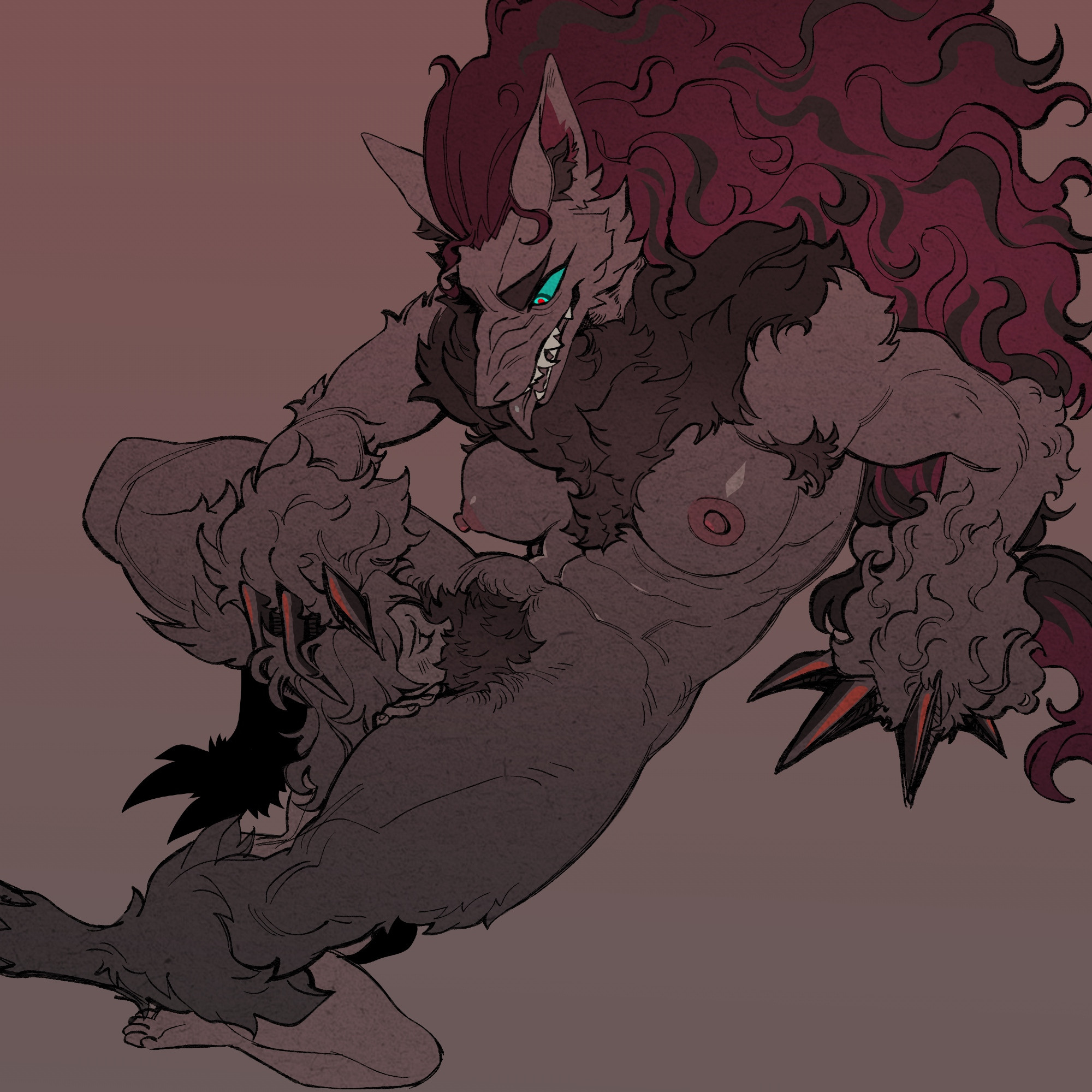 2girls, anthro, big breasts, breasts, breasts out, cunnilingus, female, female only, femdom, furry, furry female, glacierclear, hairy, large breasts, lesbian, monster girl, monsterfucker, muscular, muscular female, oral, pokemon, pokemon (species), pubes, pubic hair, tits out, zoroark