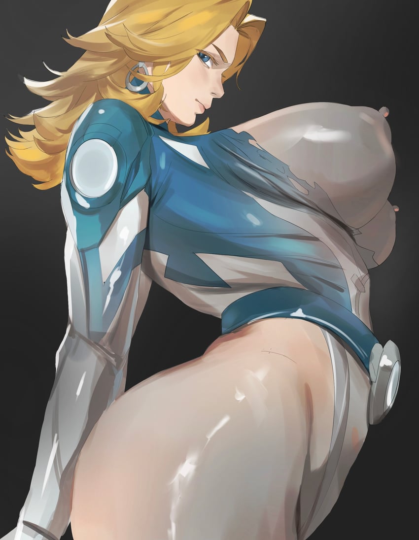 1girls, 2025, 2d, 2d (artwork), big ass, big breasts, blonde female, blonde hair, blue eyes, breasts, curvy, curvy figure, fantastic four, female, human, human female, invisible woman, invisible woman (marvel rivals), large breasts, light-skinned female, long hair, looking at viewer, marvel, marvel comics, marvel rivals, mature female, milf, nipples visible through clothing, simple background, slim waist, sue storm, superheroine, taiyang yu, transparent clothing, wide hips