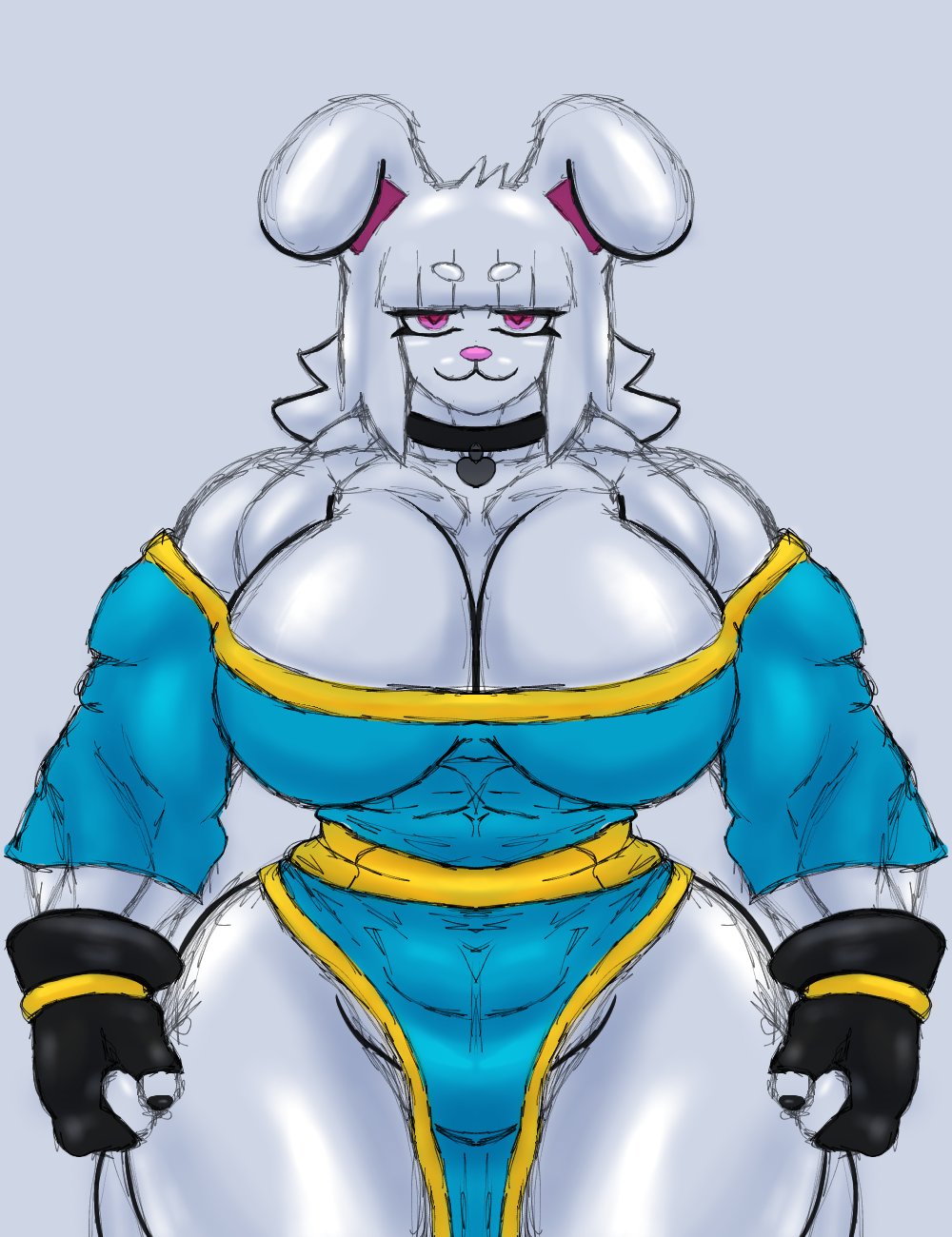 child_bearing_hips clothed_female huge_breasts muscular_female smug_face srsombrio