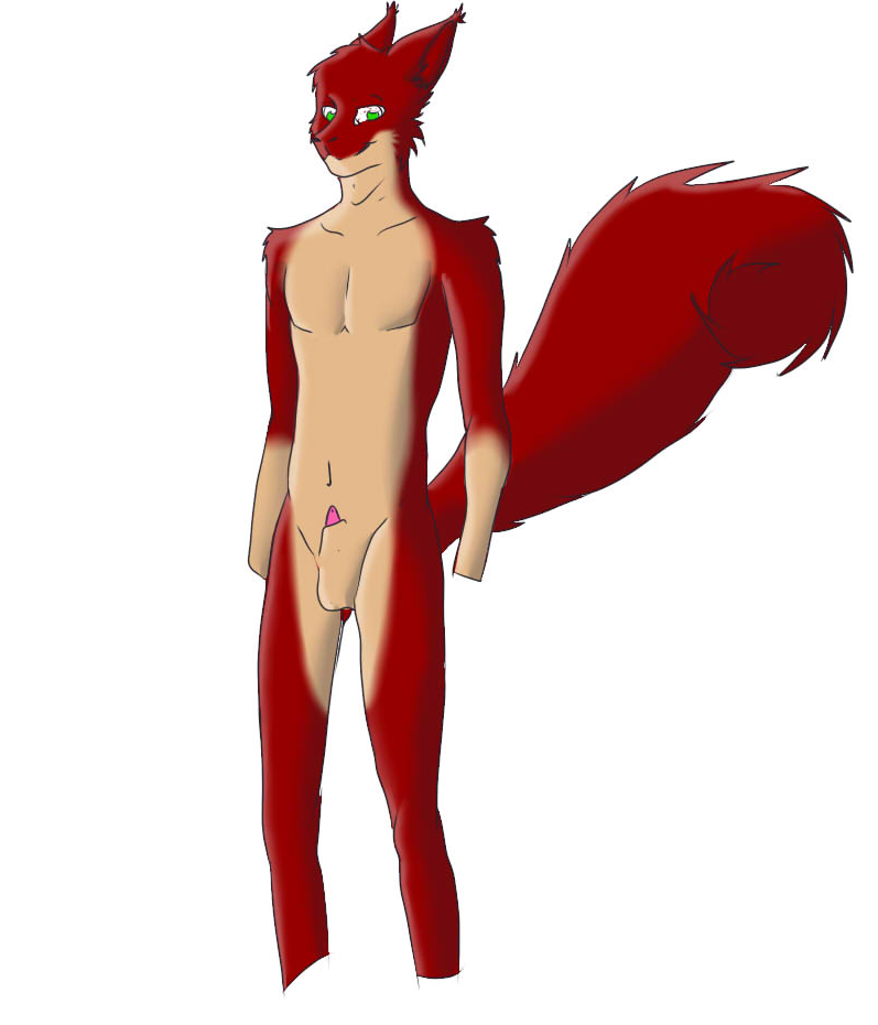 2015 anthro green_eyes iora_rua male mammal melly_lynxer nude penis penis_tip red_squirrel rodent solo squirrel