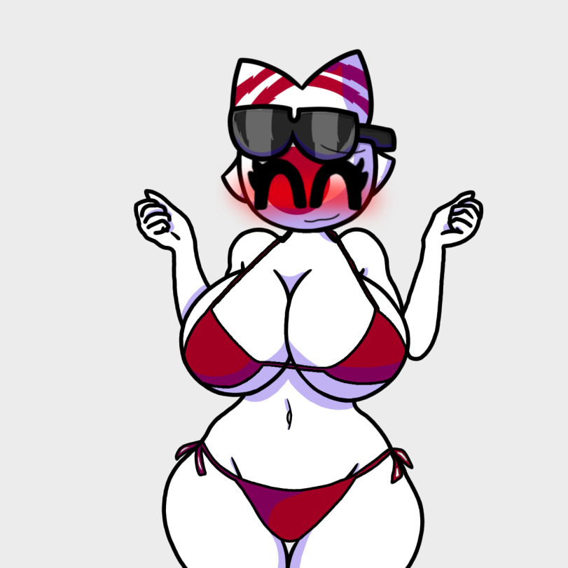 big_breasts bikini countryhumans countryhumans_girl japan_(countryhumans) tagme thick_thighs