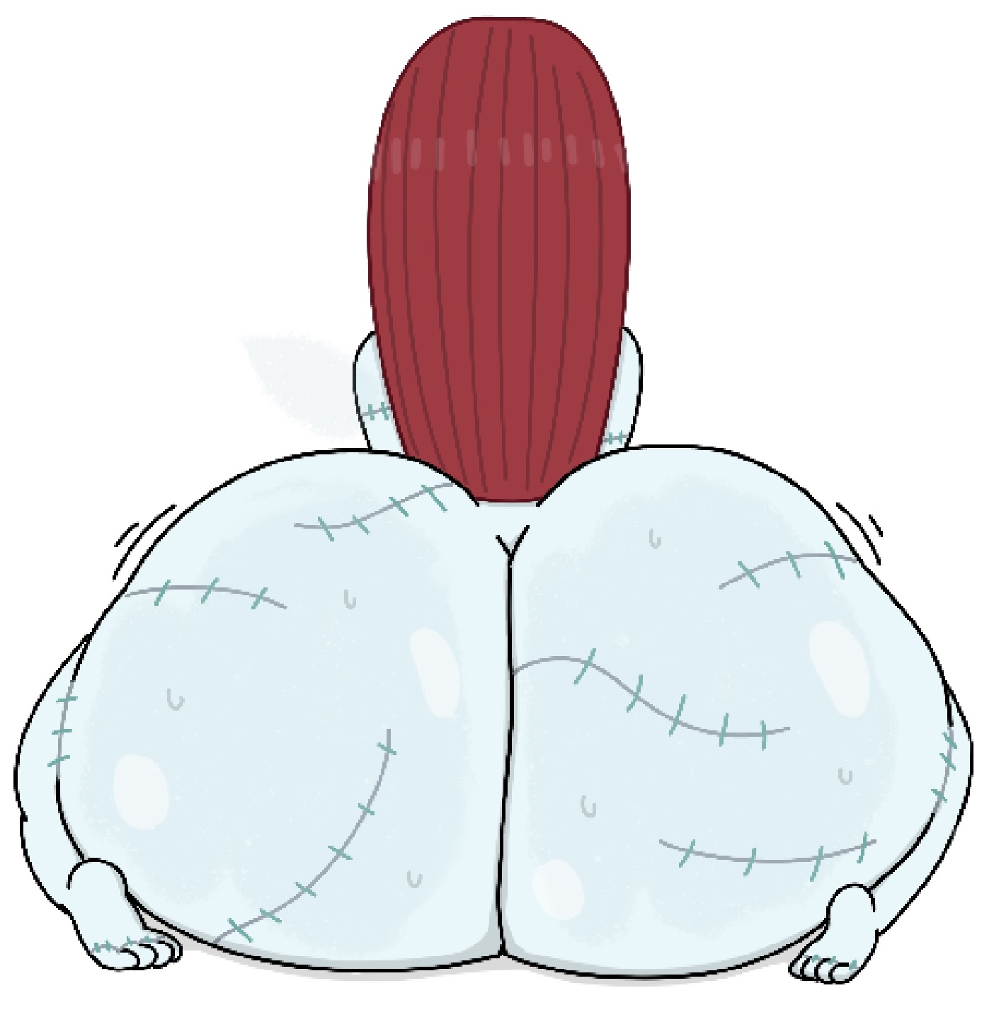 1female, 1females, 1girl, 1girls, 2d, 2d art, ass, ass focus, bottom heavy, bottom heavy female, bubble ass, bubble butt, butt focus, cum tribute material, disney, female, female focus, female only, frankenstein's monster, full body, fully naked, fully naked female, fully naked girl, goonable, large ass, large butt, large buttocks, monster, monster girl, naked, naked female, nightmare before christmas, nude, nude female, pixel art, pixelated, plapmeat, plappable, plappable ass, plappable butt, sally (the nightmare before christmas), seam (sewing), seam lines, seam lines on skin, seams, sweat on ass, sweat on butt, sweaty, sweaty ass, sweaty body, sweaty butt, tagme, theslashfive, tim burton, touchstone, white background