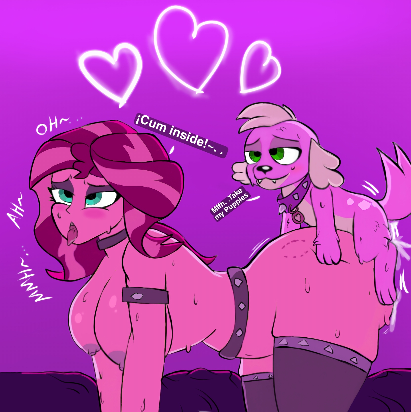 1animal, 1girls, 2025, 2d, aqua eyes, bestiality, big ass, big breasts, bracelet, breasts, breeding request, canine, canine penis, creampie request, cum inside request, dirty talk, doggy style, domestic dog, equestria girls, excessive cum, female, female human/male feral, feral on female, feral penetrating, feral penetrating human, friendship is magic, green eyes, hasbro, heart, hearts, human on feral, human penetrated, impregnation risk, larger female, larger female smaller male, legwear, male, male feral/female human, male/female, mlp118edit, moaning, my little pony, no ai, nude, open mouth, penis, pink background, pink theme, purple fur, sex, smaller male, smaller male larger female, spike (eg), spike (mlp), sunset shimmer, tongue, tongue out, two-tone hair, western cartoon, wtperv, yellow body, yellow skin, zoophilia