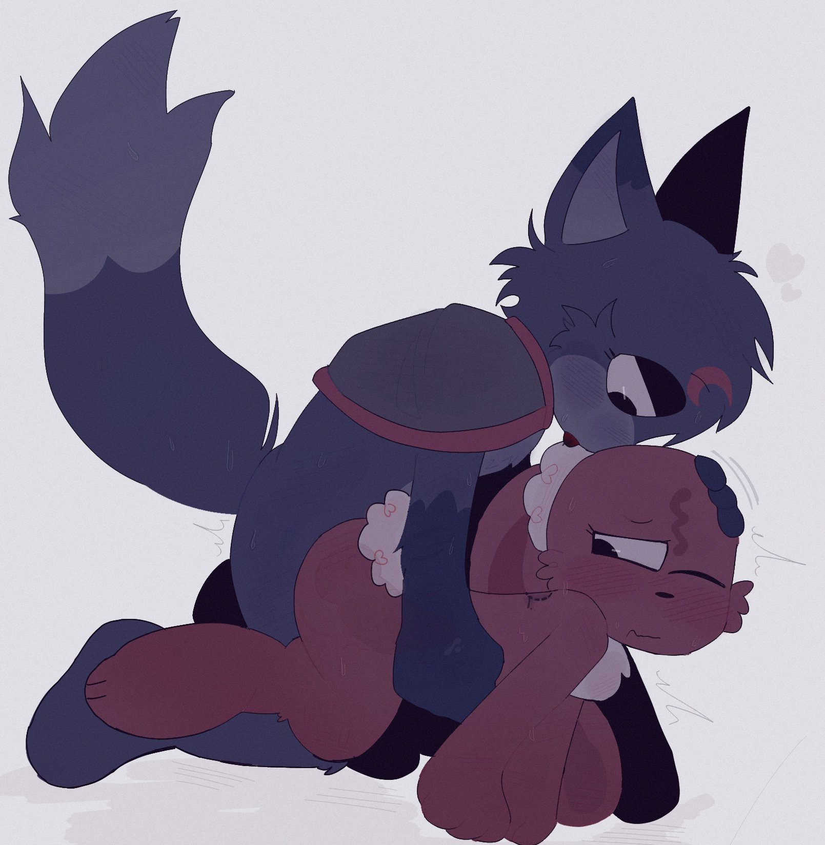 anthro, cloudyhehe, cocoa (dandy's world), dandy's world, eclipse (dandy's world), female, futa on female, futanari, intersex, knot, knotted penis, knotting, penetration, penis, rape, rough sex