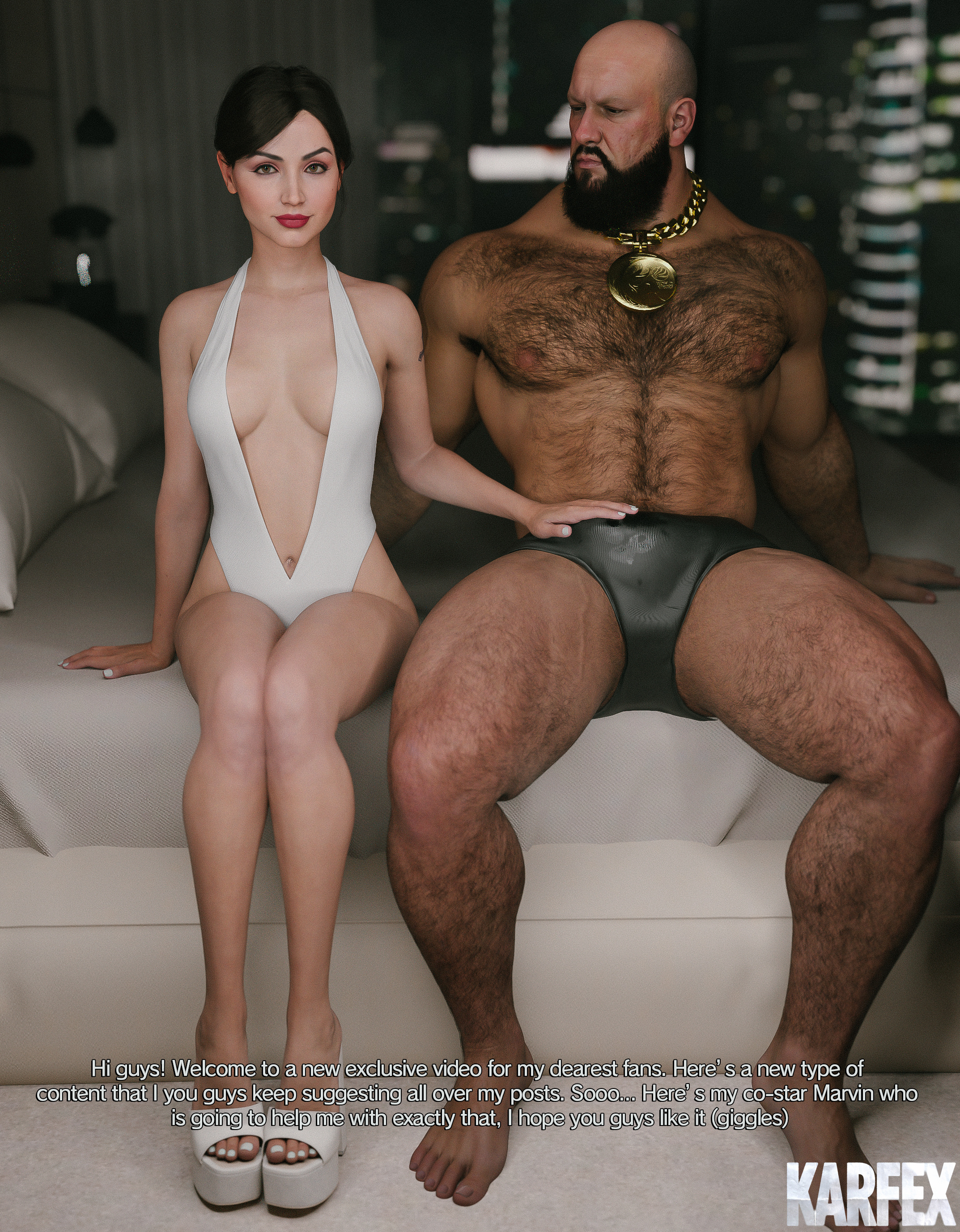 1girls, 3d, ana de armas, ballerina (film), bleached, cuban, cuban female, eve macarro, female, high heels, interracial, karfex, latina female, light-skinned male, looking at viewer, male, nail polish, painted fingernails, painted nails, painted toenails, platform footwear, platform heels, pornography, size difference